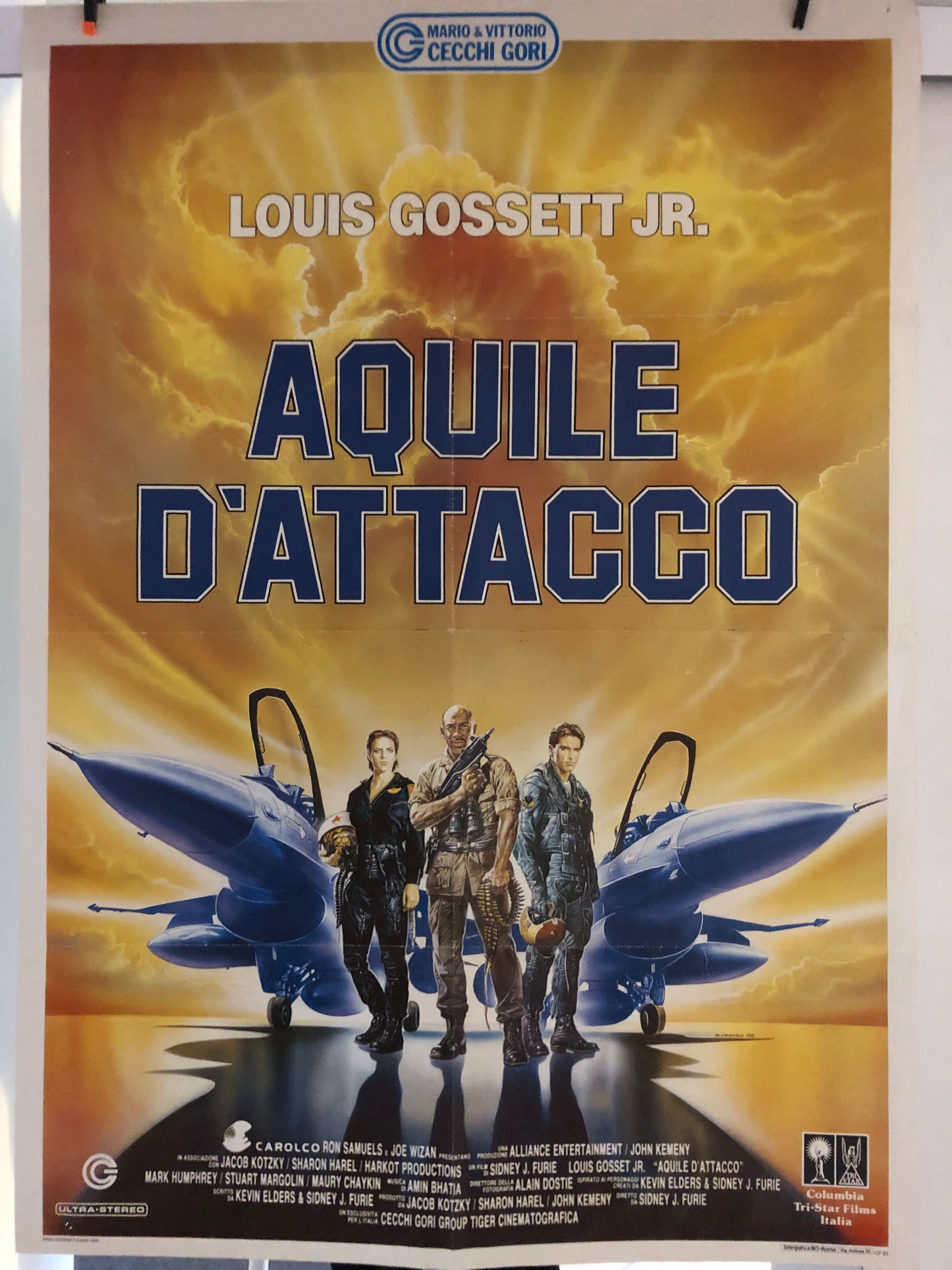 Manifesto Cinema Originale Acquile All'Attacco Anno 1989 Locandina 140x100