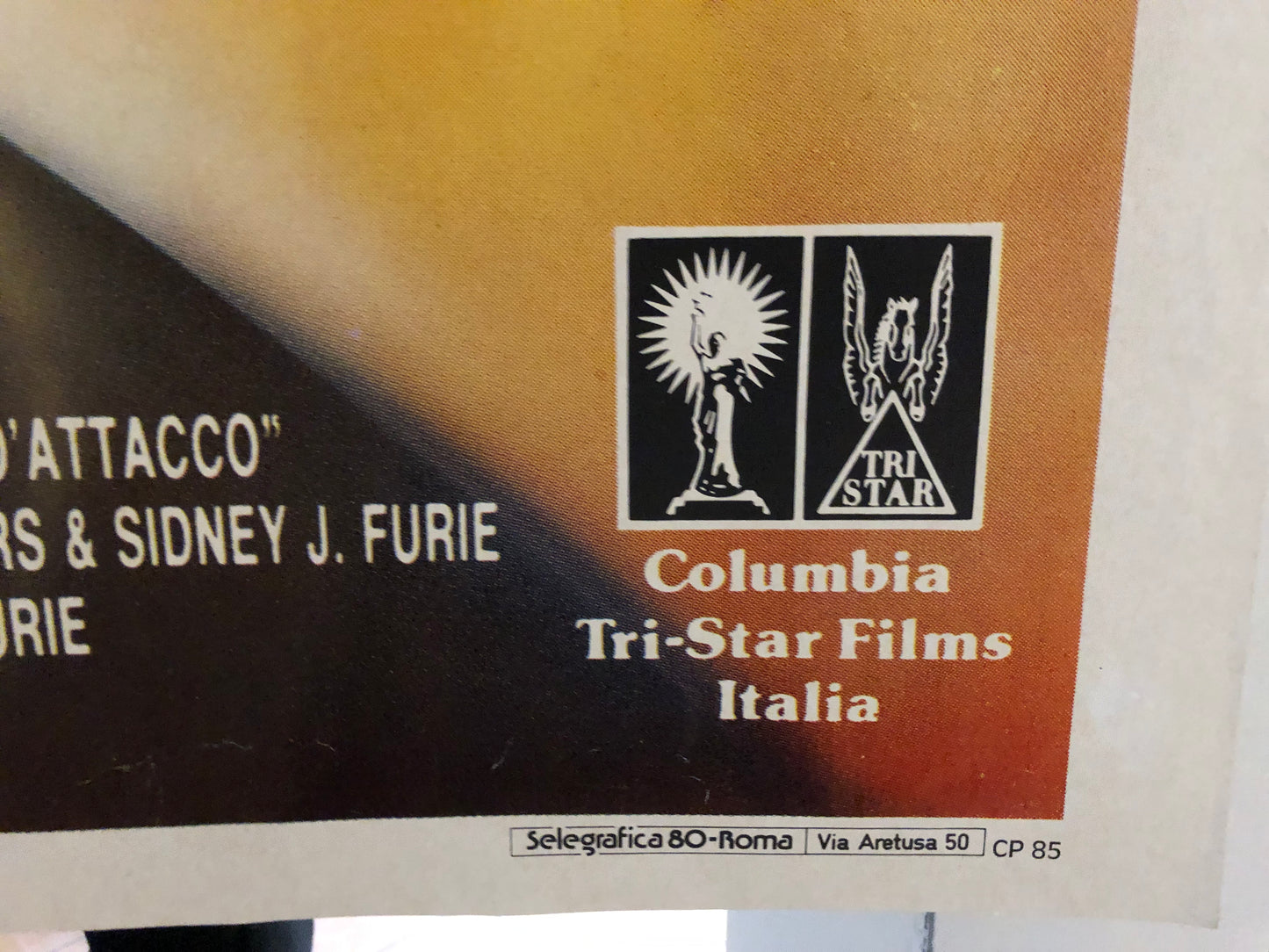 Manifesto Cinema Originale Acquile All'Attacco Anno 1989 Locandina 140x100