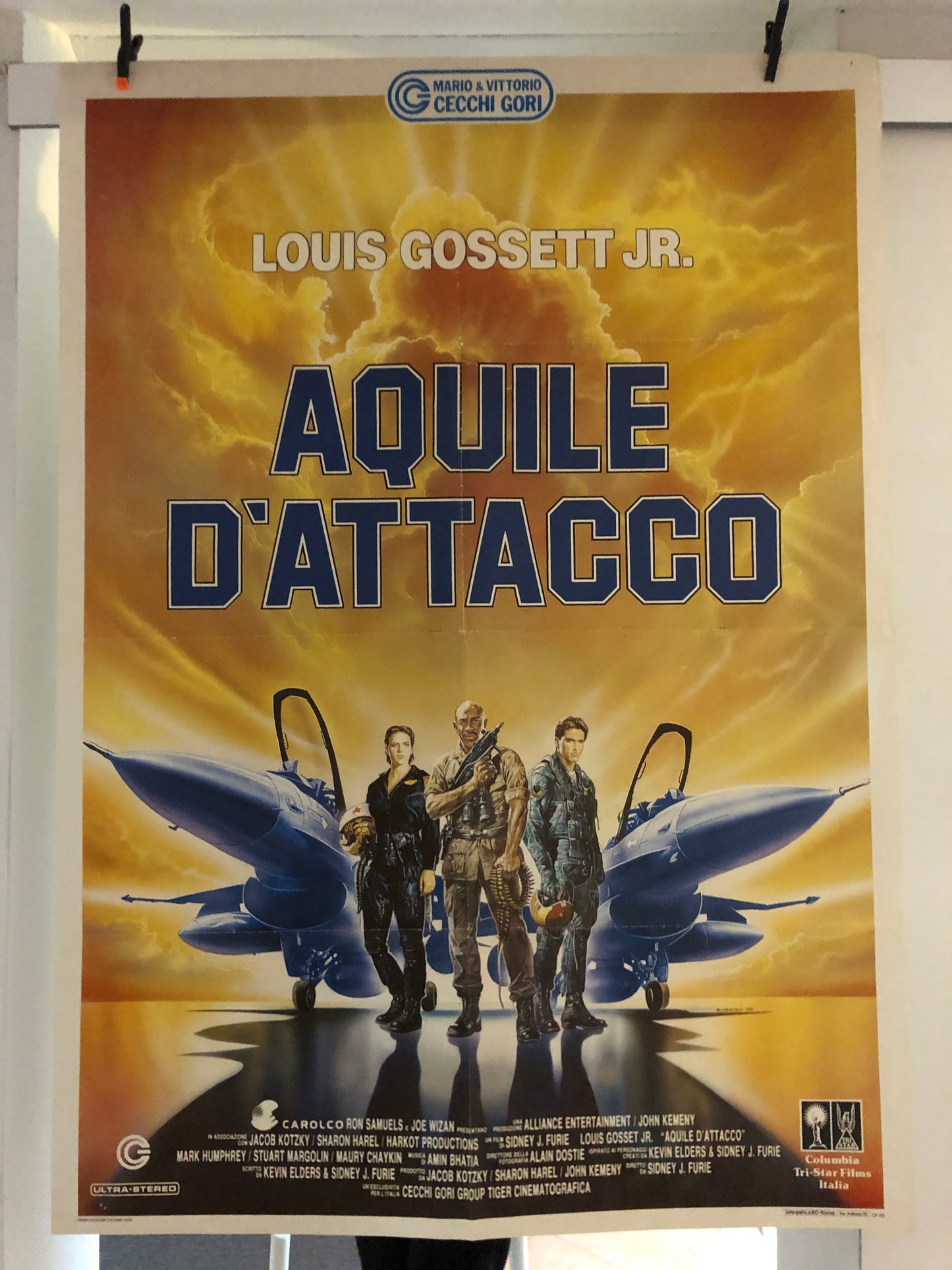 Manifesto Cinema Originale Acquile All'Attacco Anno 1989 Locandina 140x100