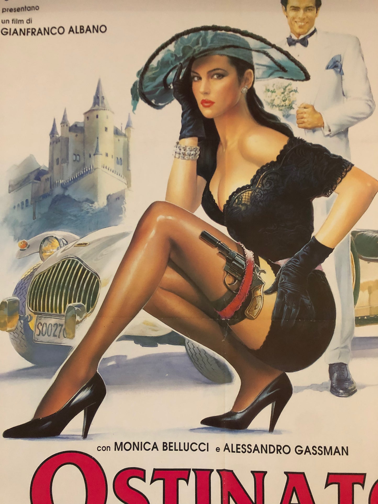 Manifesto Cinema Originale "Ostinato Destino", Anno 1992, con Monica Bellucci, Misure 140x100