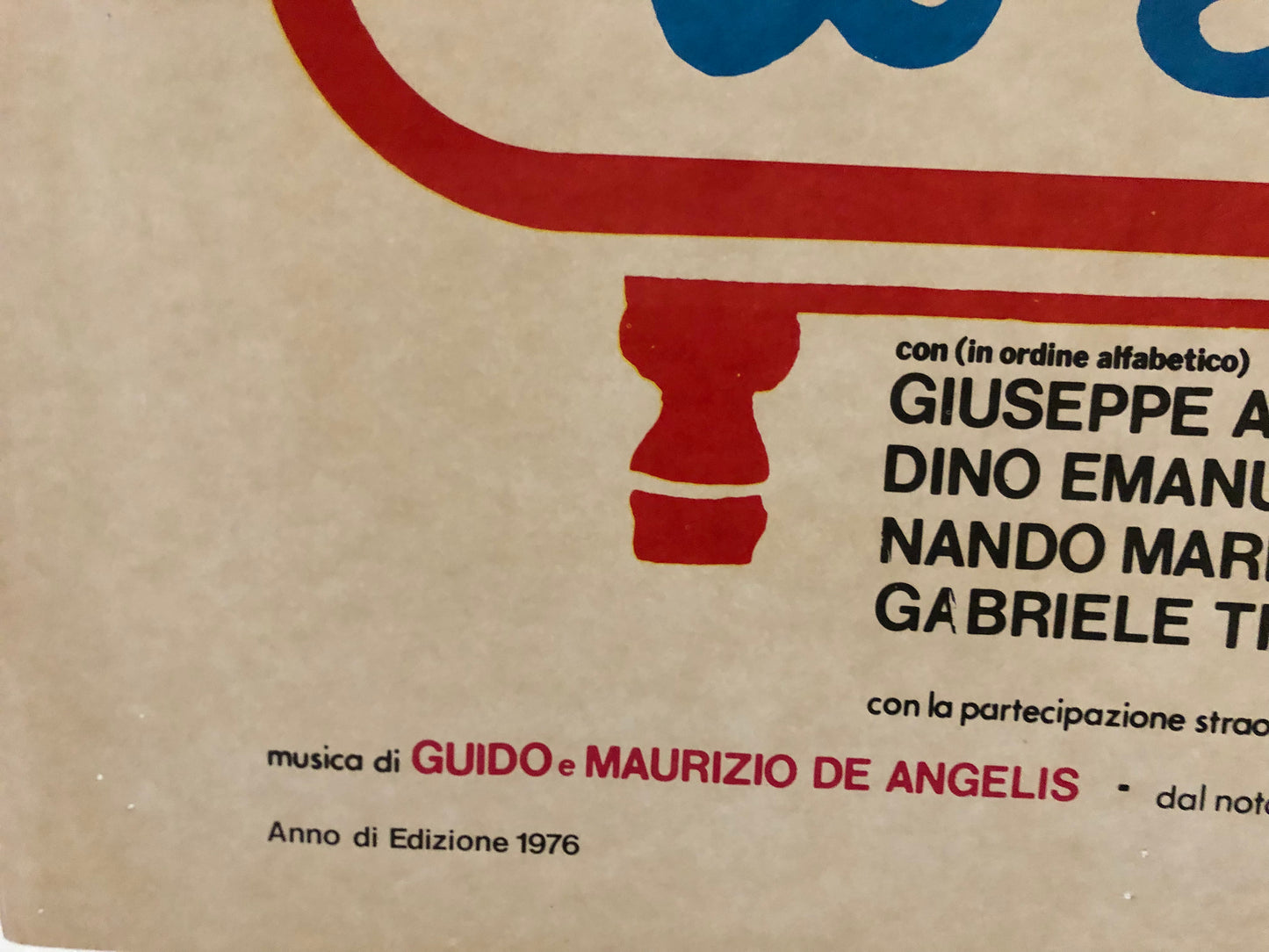 Manifesto Cinema Originale Il Letto In Piazza Film, Anno 1976, Locandina Misure 140x100