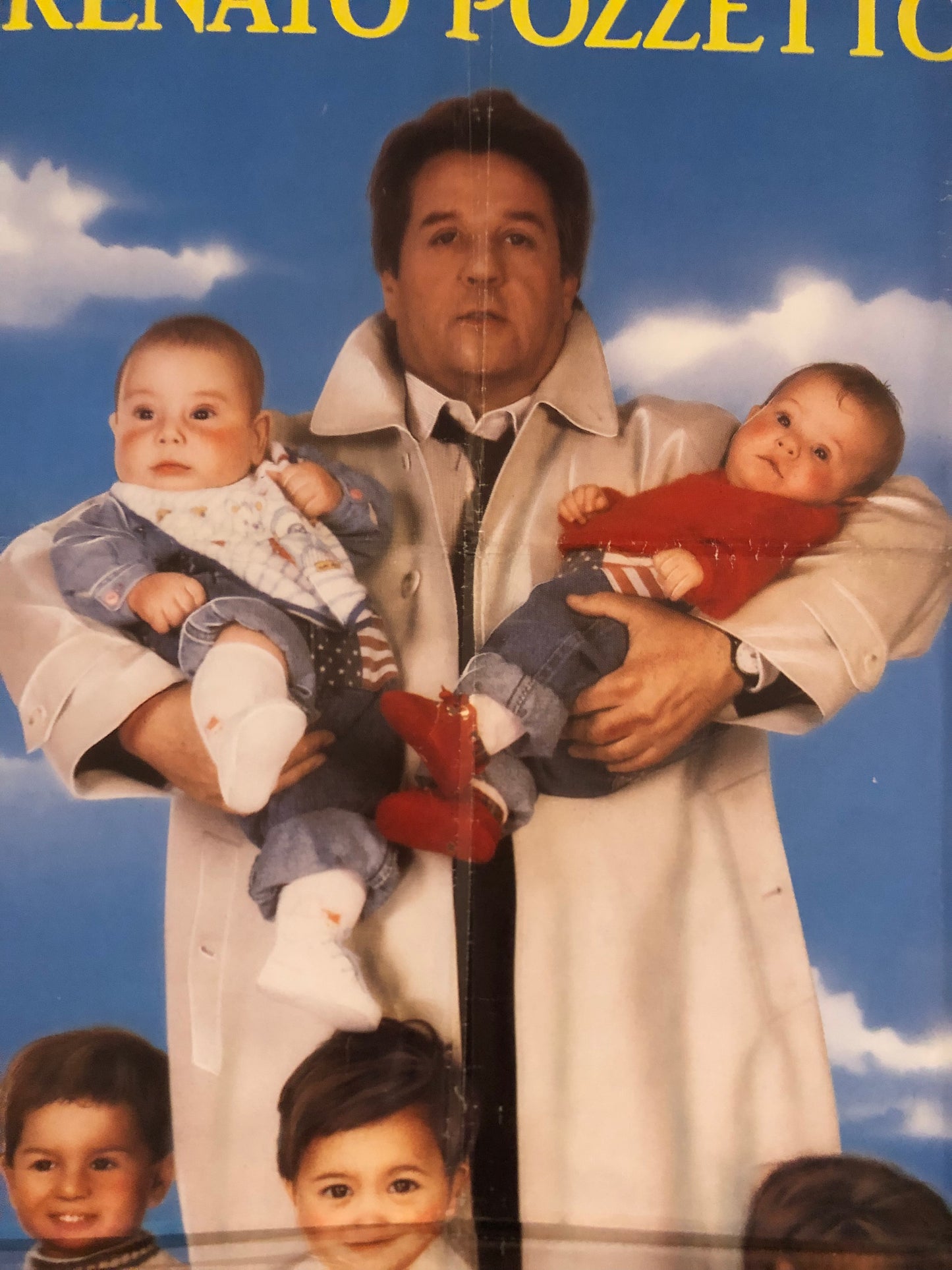 Manifesti Cinema Originali "Non Più Di Uno", Renato Pozzetto, Anno 1990, misure 280x200 cm
