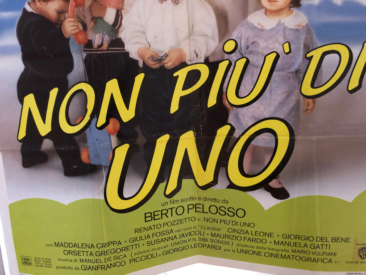 Manifesti Cinema Originali "Non Più Di Uno", Renato Pozzetto, Anno 1990, misure 280x200 cm