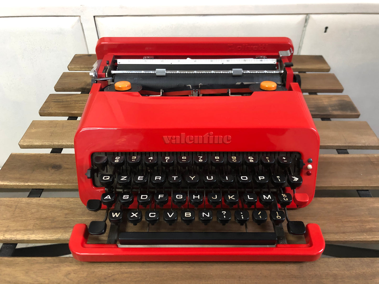 Macchina Da Scrivere Olivetti Valentine Design Ettore Sottsass Vintage Rossa