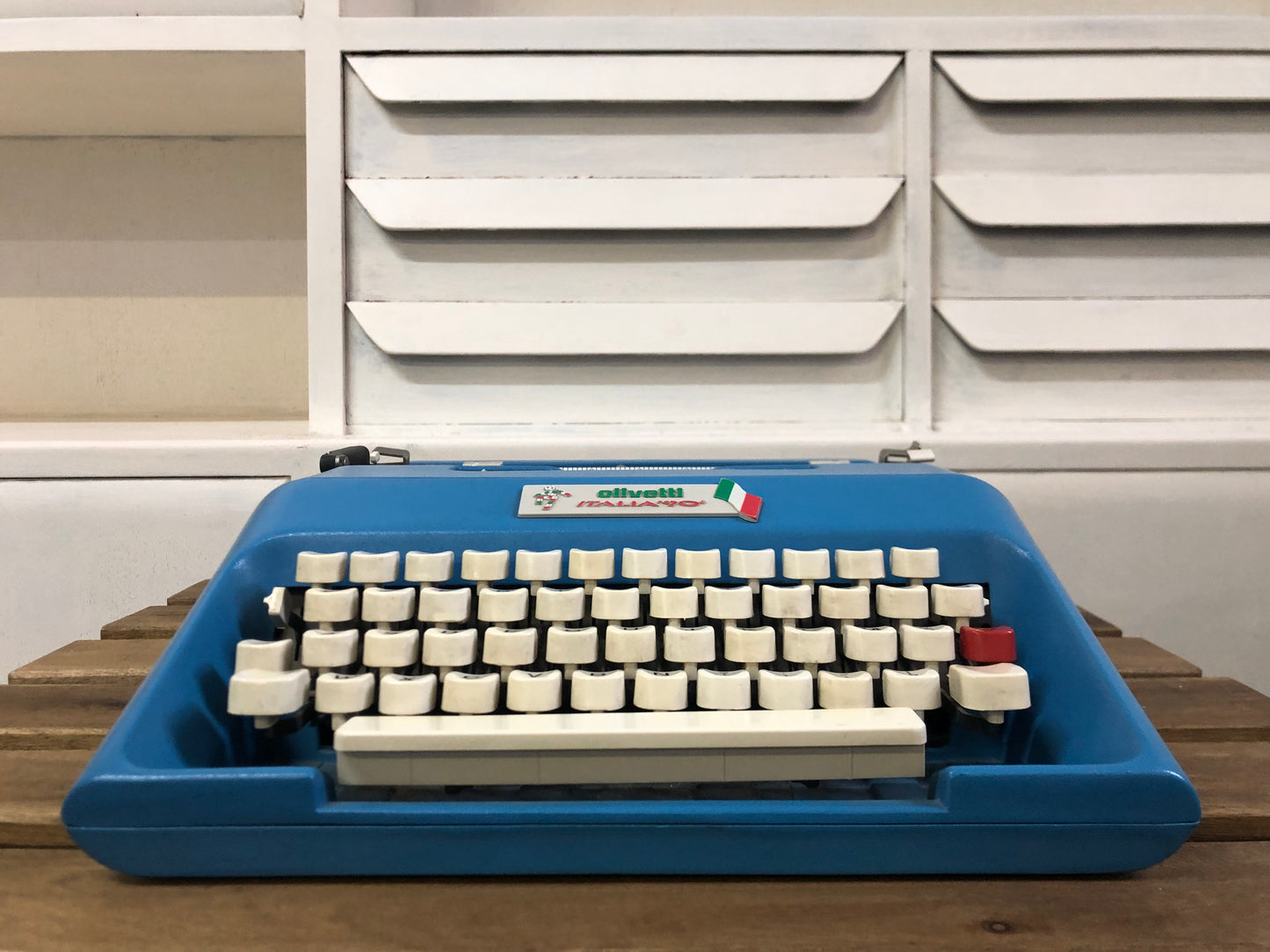 Macchina Da Scrivere Olivetti Lettera 35 Edizione Italia 90 Azzurri E Custodia