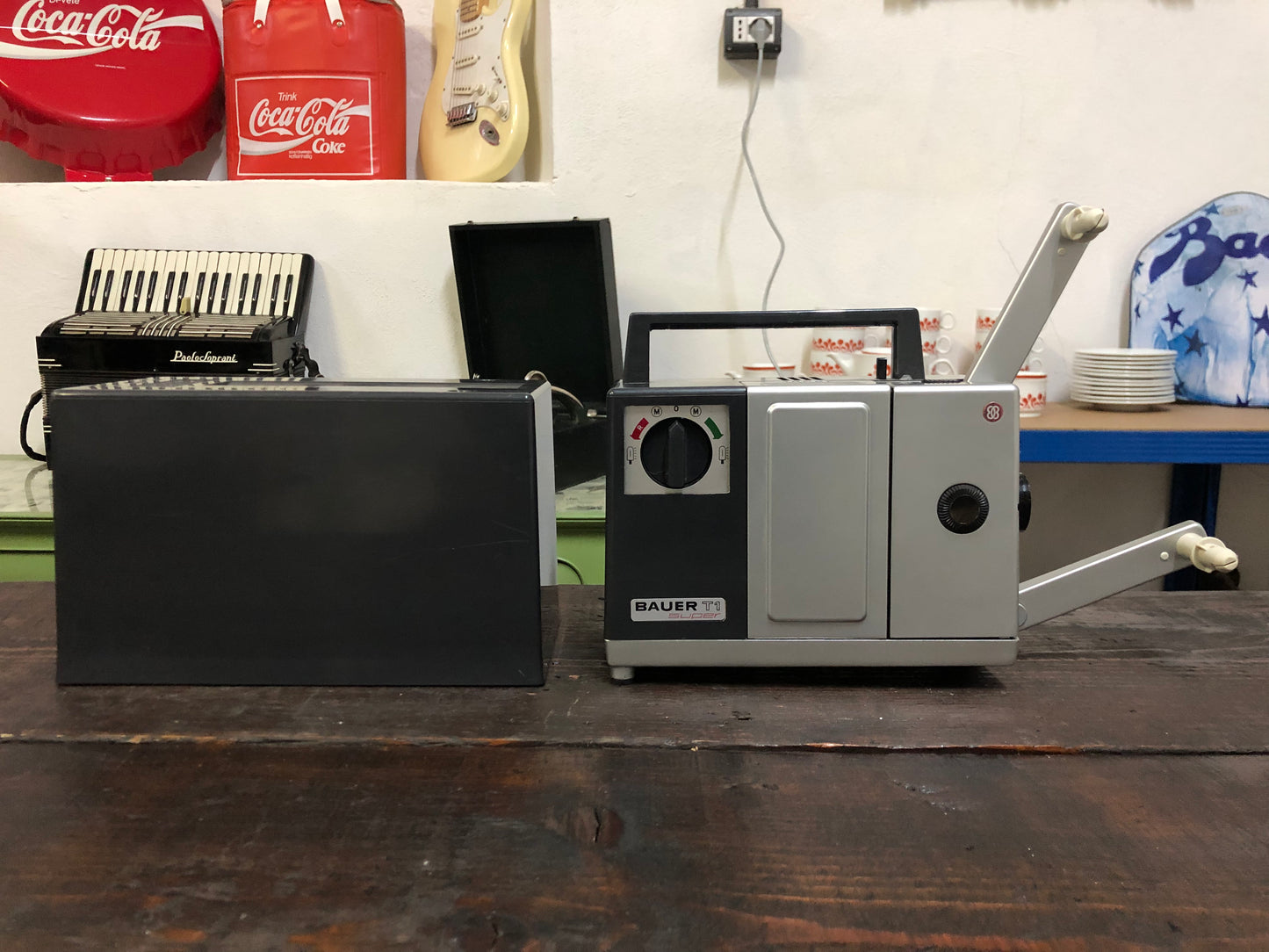Proiettore Bauer T1 Super 8 Robert Bosh Germania Vintage Epoca 1965 Con Custodia