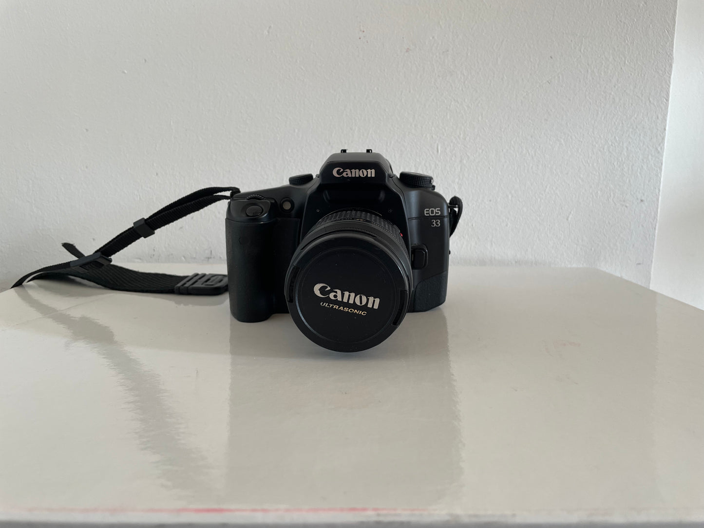 Fotocamera Analogica Canon EOS 33 Obiettivo Zoom 58mm Reflex 35mm Nero con Tracolla