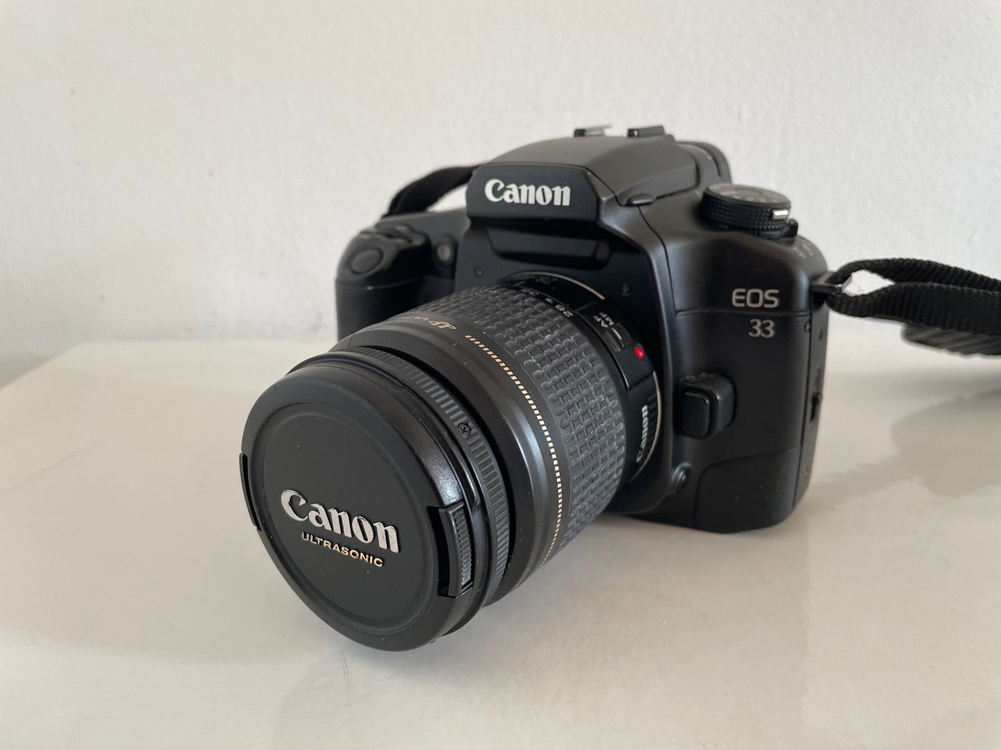 Fotocamera Analogica Canon EOS 33 Obiettivo Zoom 58mm Reflex 35mm Nero con Tracolla