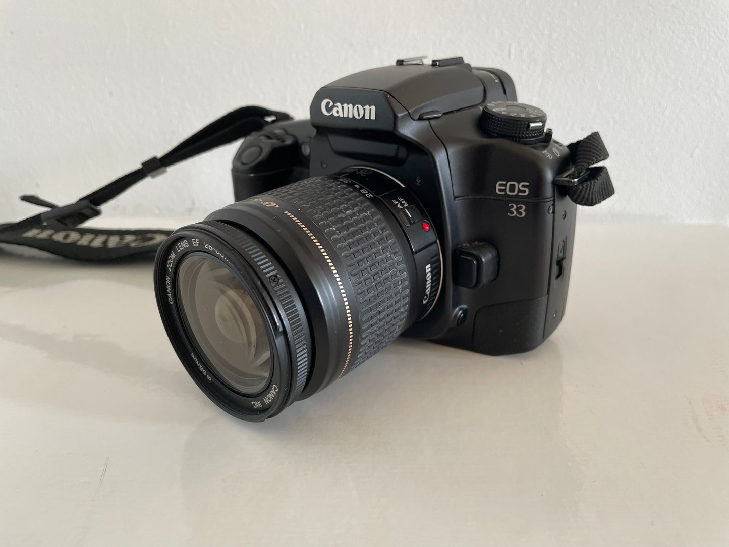 Fotocamera Analogica Canon EOS 33 Obiettivo Zoom 58mm Reflex 35mm Nero con Tracolla