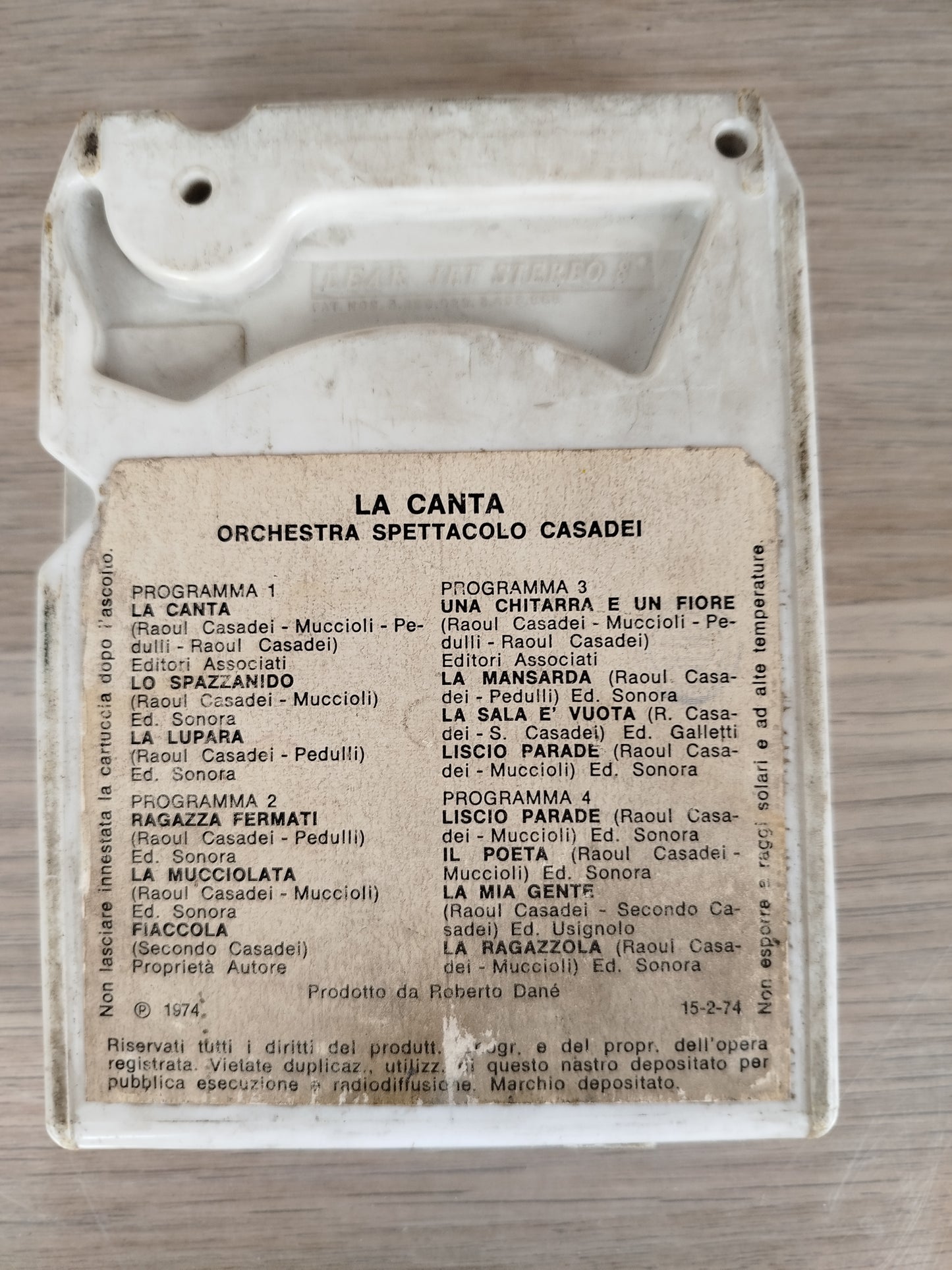 Cassetta Stereo 8 La Canta Orchestra Casadei Liscio Anni 70 Pop Italiano