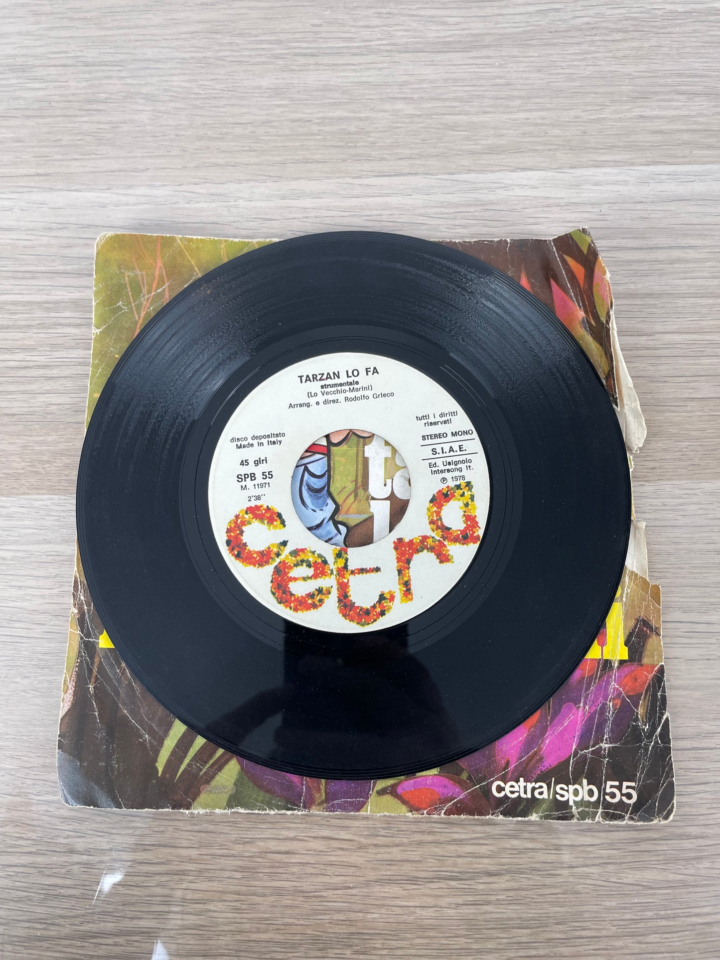 Disco 45 giri vinile Nino Manfredi Tarzan Lo Fa 1978