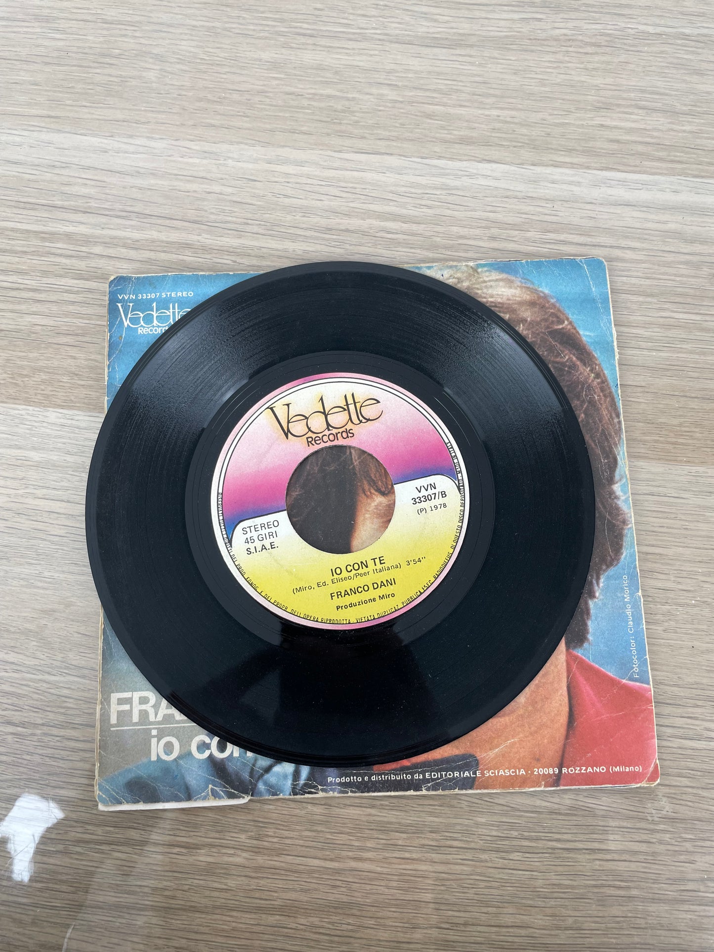 Disco 45 giri vinile Franco Dani Aspettami Io Con Te 1966