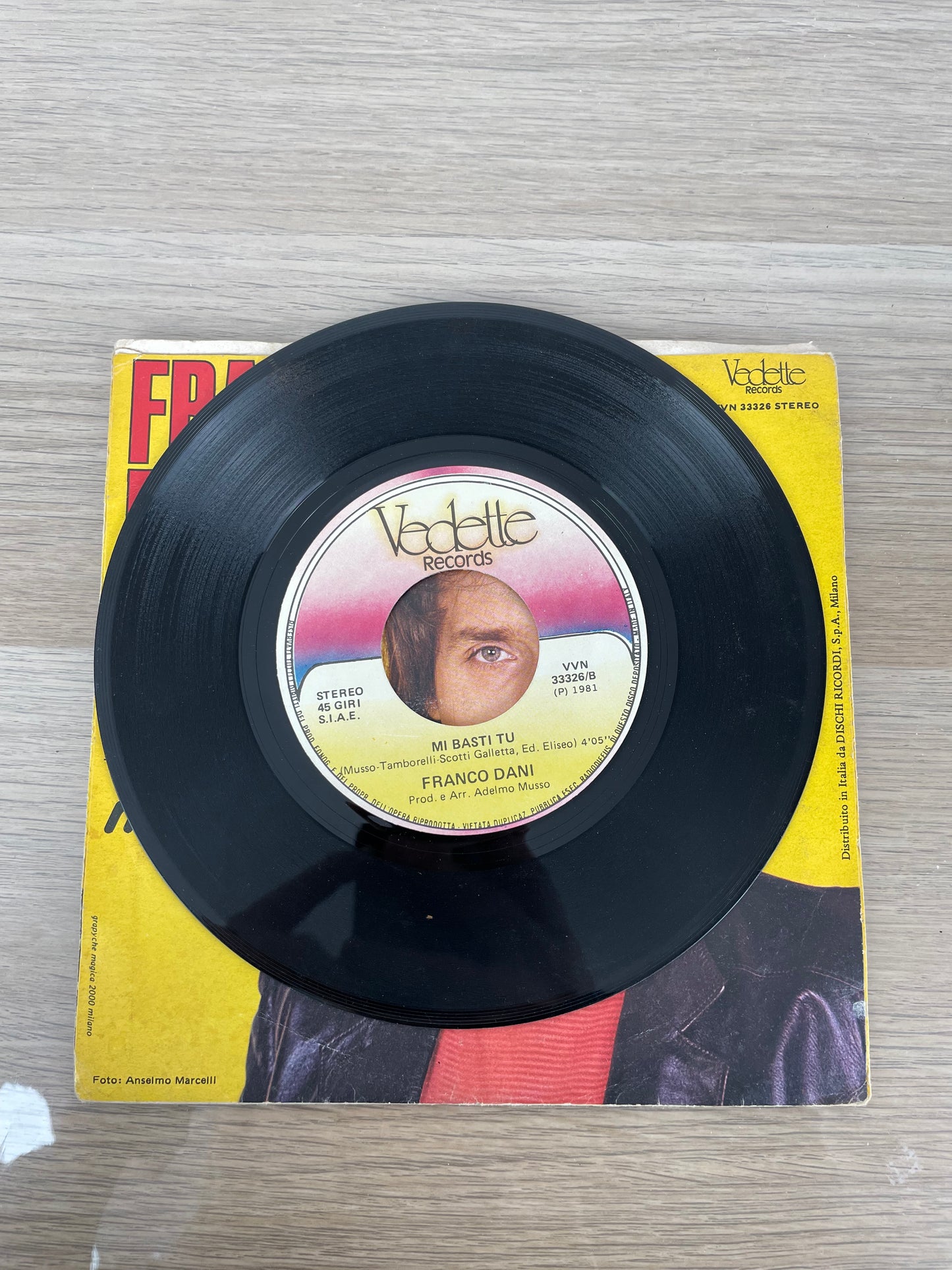 Disco 45 giri vinile Franco Dani Piccolo Amore Mio Mi Basti Tu 1965