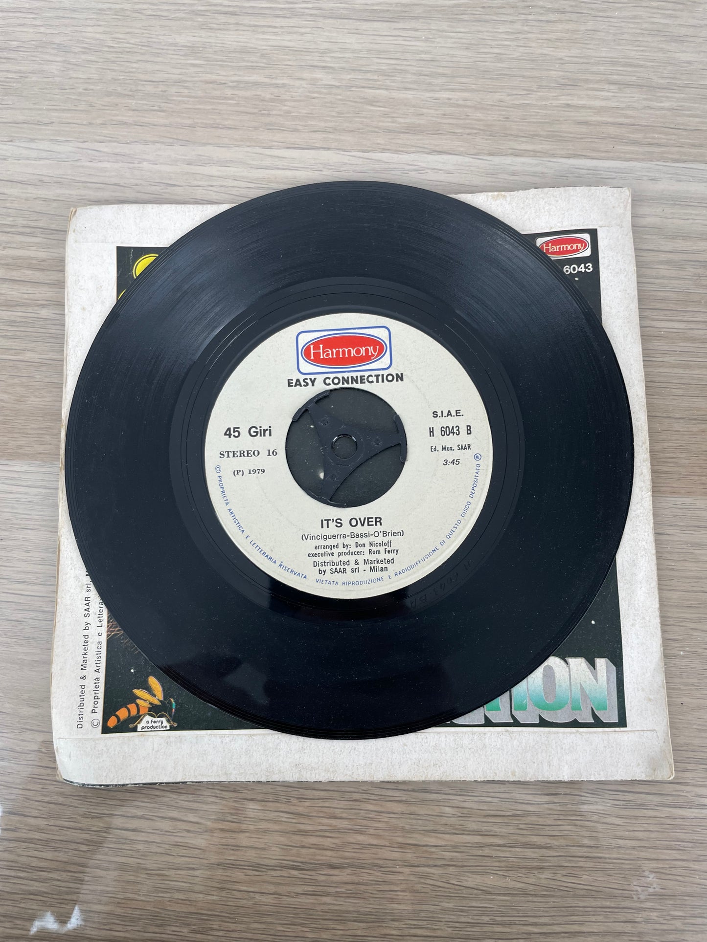 Disco 45 giri vinile Easy Connection It's Over Ali Baba 1981