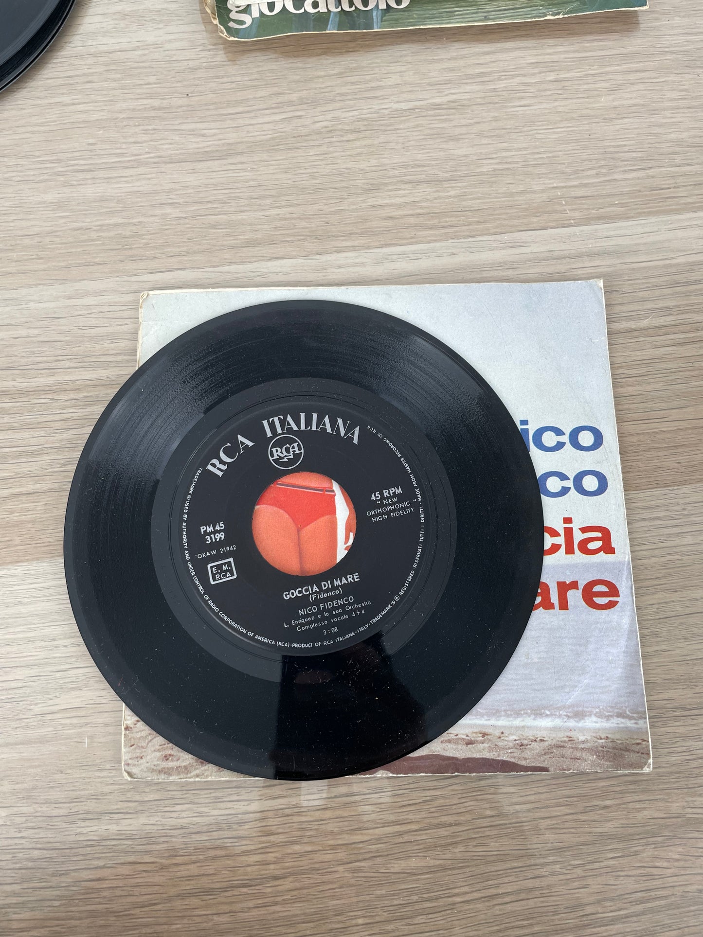 Disco 45 giri vinile Nico Fidenco Se mi perderai Goccia Di Mare 1963
