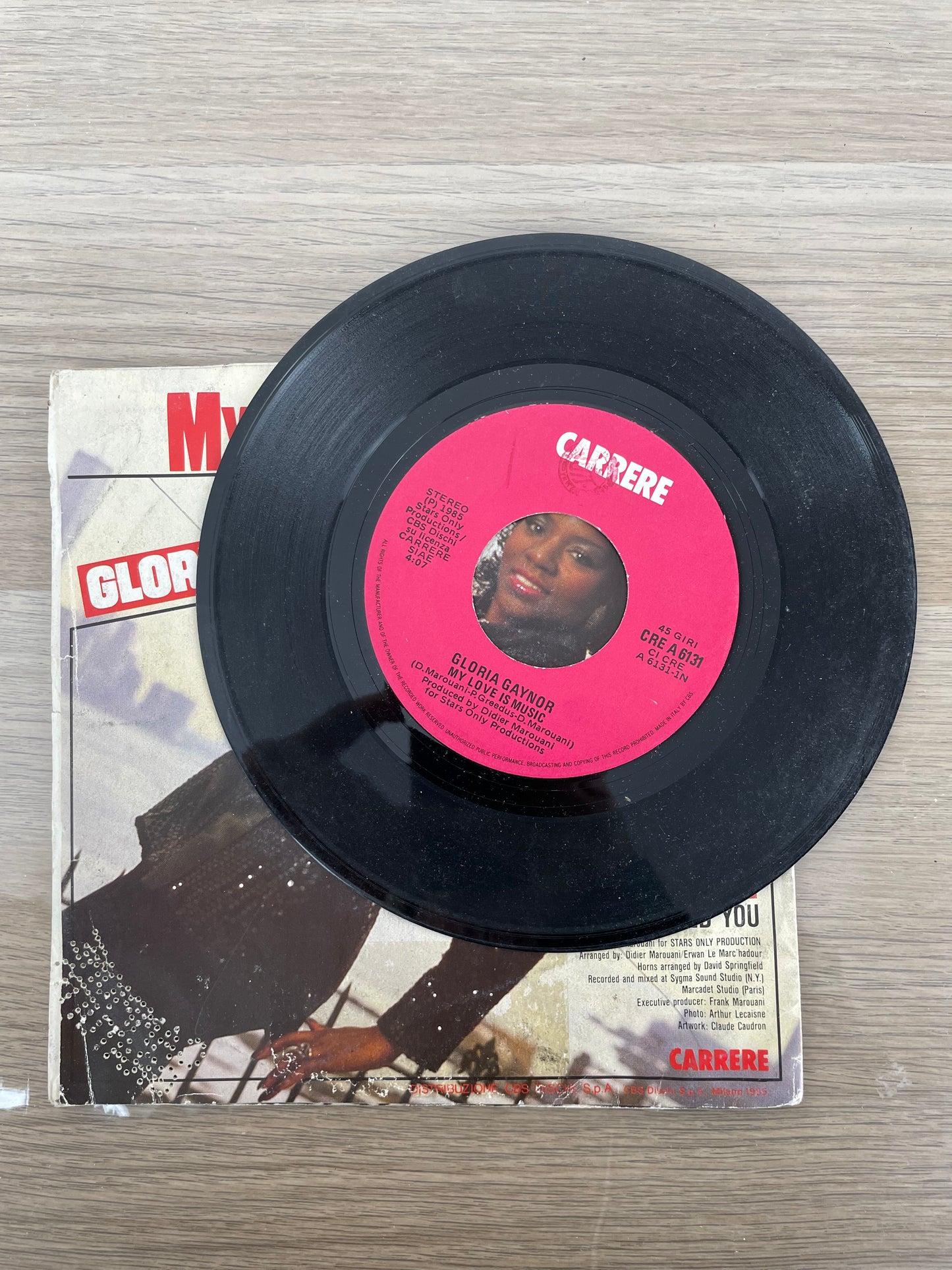 Disco 45 giri vinile Gloria Gaynor My Love Is Music If I Need You 1985