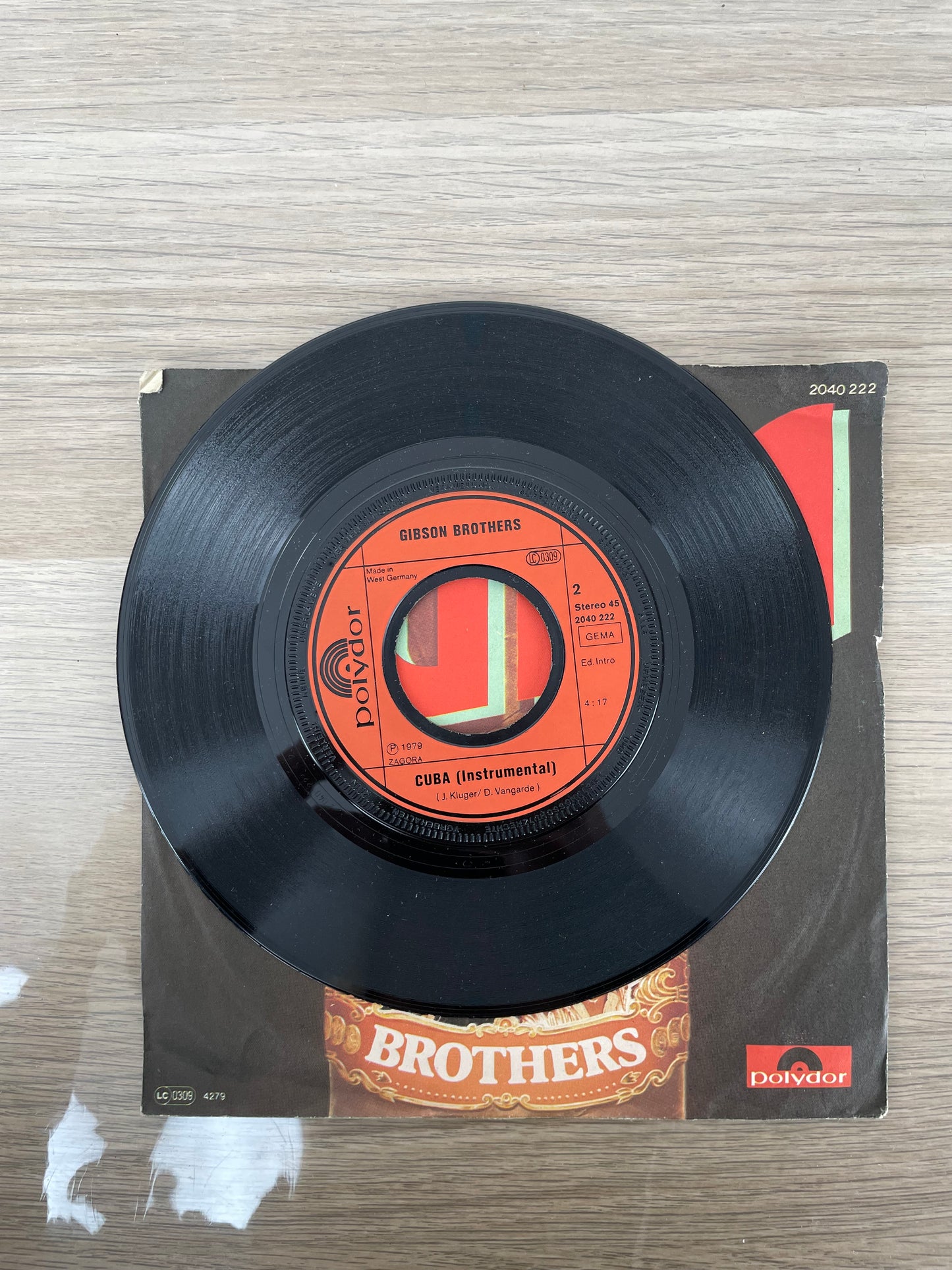 Disco 45 giri vinile Gibson Brothers Cuba 1979