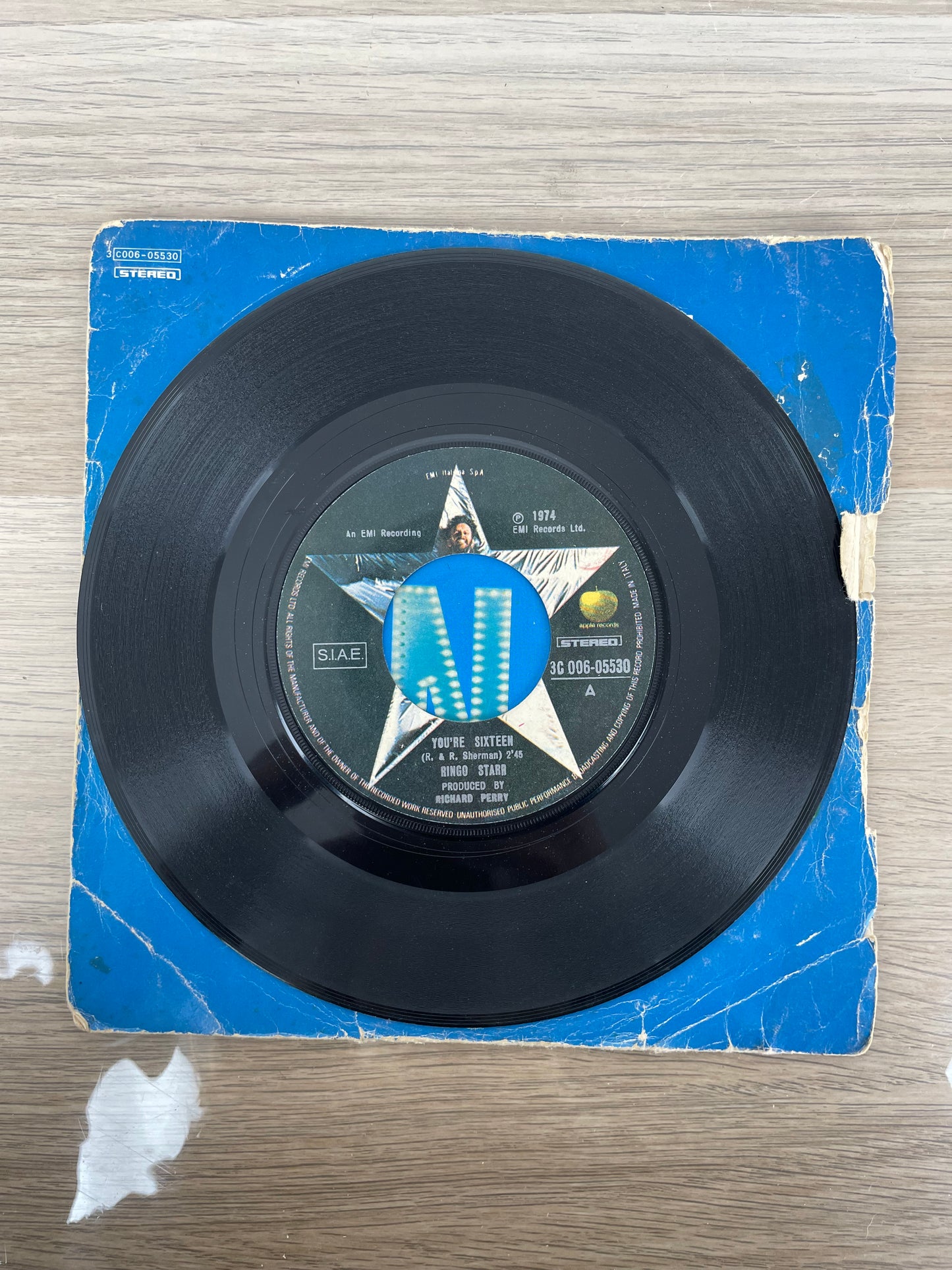 Disco 45 giri vinile Ringo Starr You're Sixteen 7"1974 Emi Records