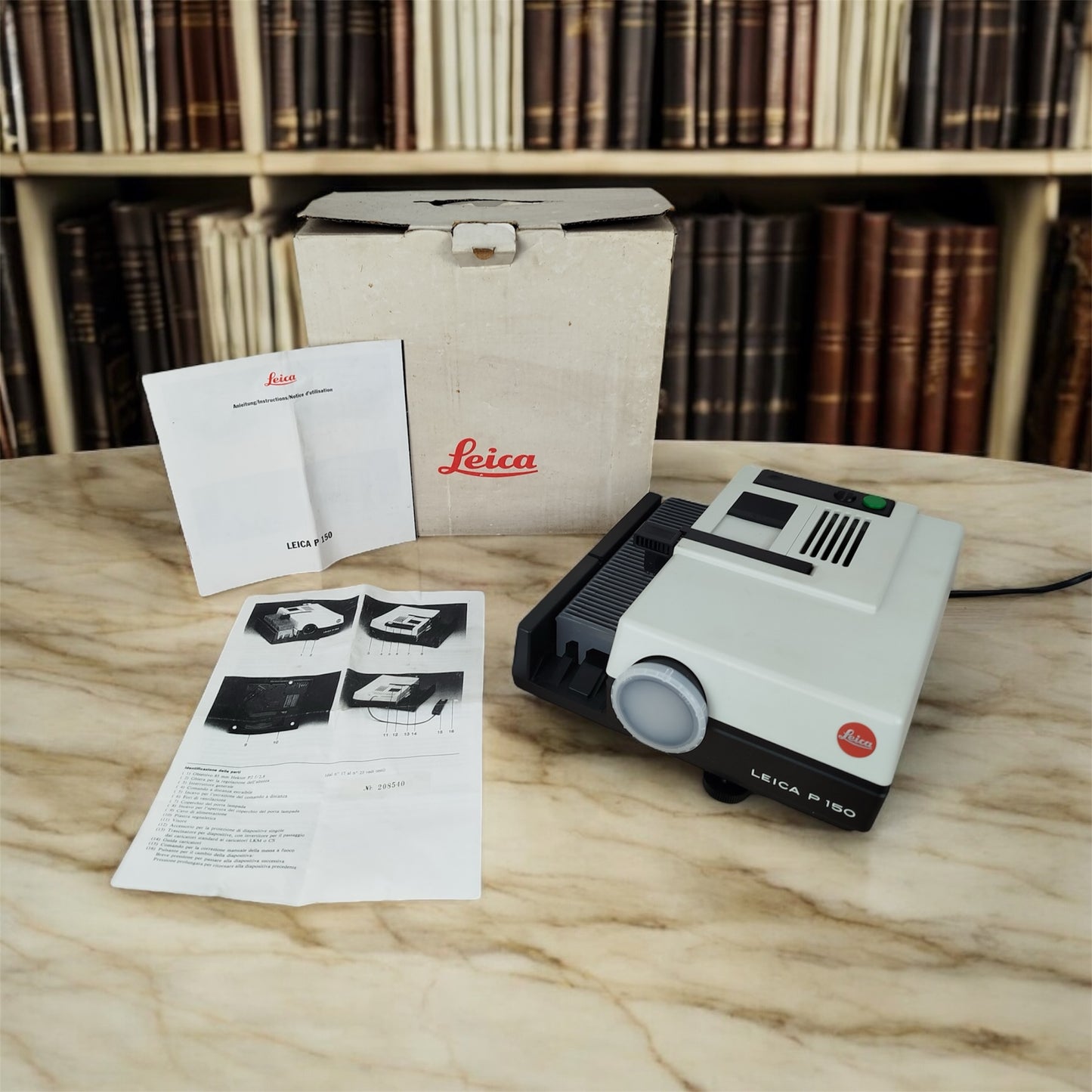 Proiettore Diapositive Leica P 150 Made In Germany Vintage Scatola E Istruzioni
