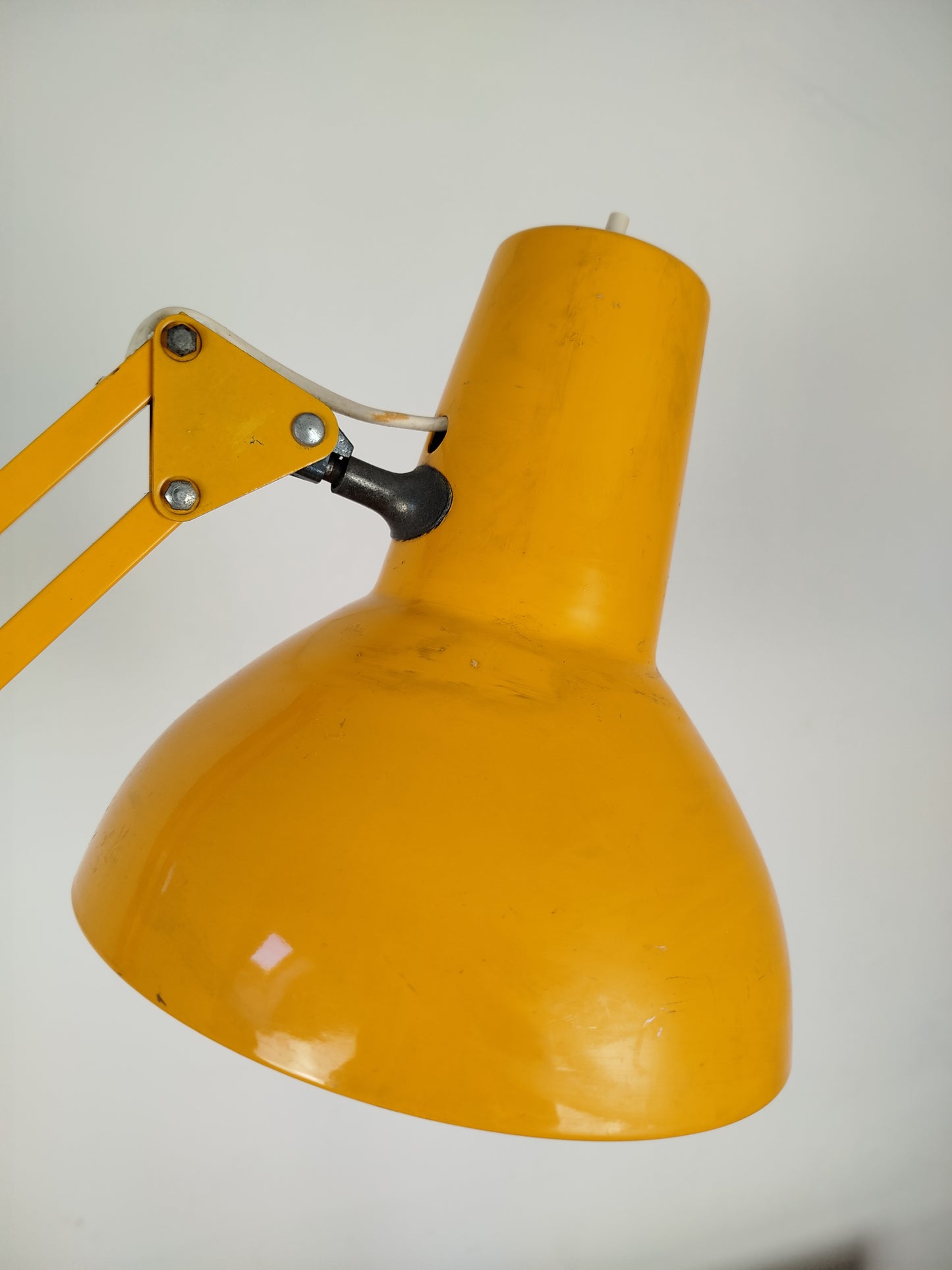 Lampada Da Tavolo Targetti T1 Twist Snodabile Industriale Giallo Vintage Epoca