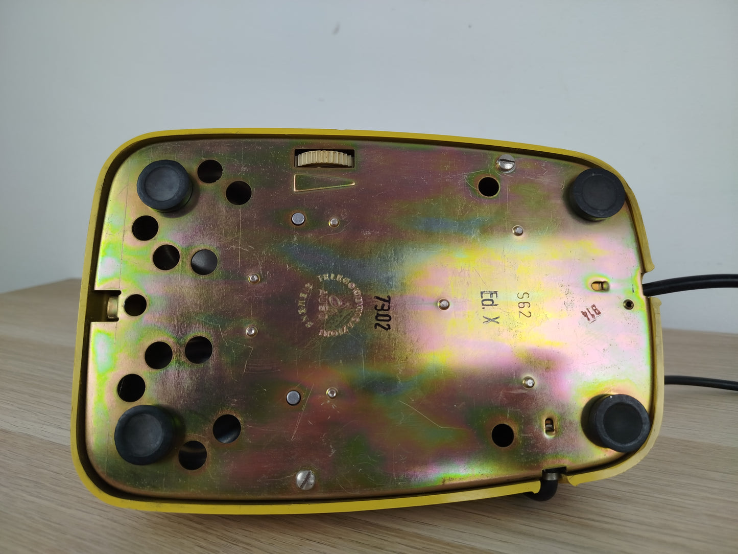Telefono A Disco Siemens Auso S62 Vintage Epoca Design Lino Saltini Giallo