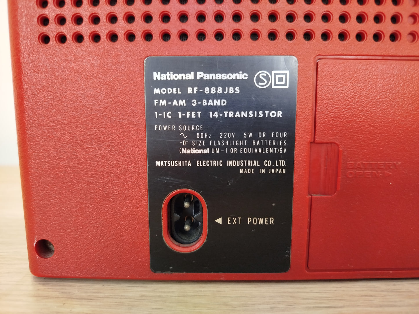 Radio National Panasonic GX300 RF-888JBS Vintage Epoca Anni 70 Rossa FM AM