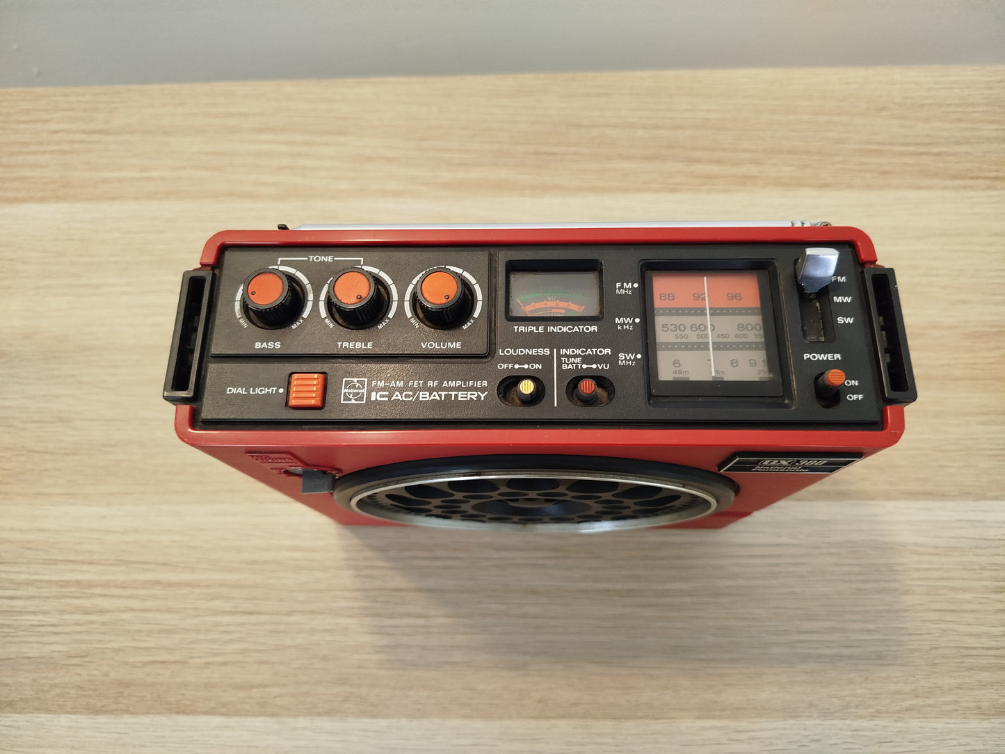 Radio National Panasonic GX300 RF-888JBS Vintage Epoca Anni 70 Rossa FM AM