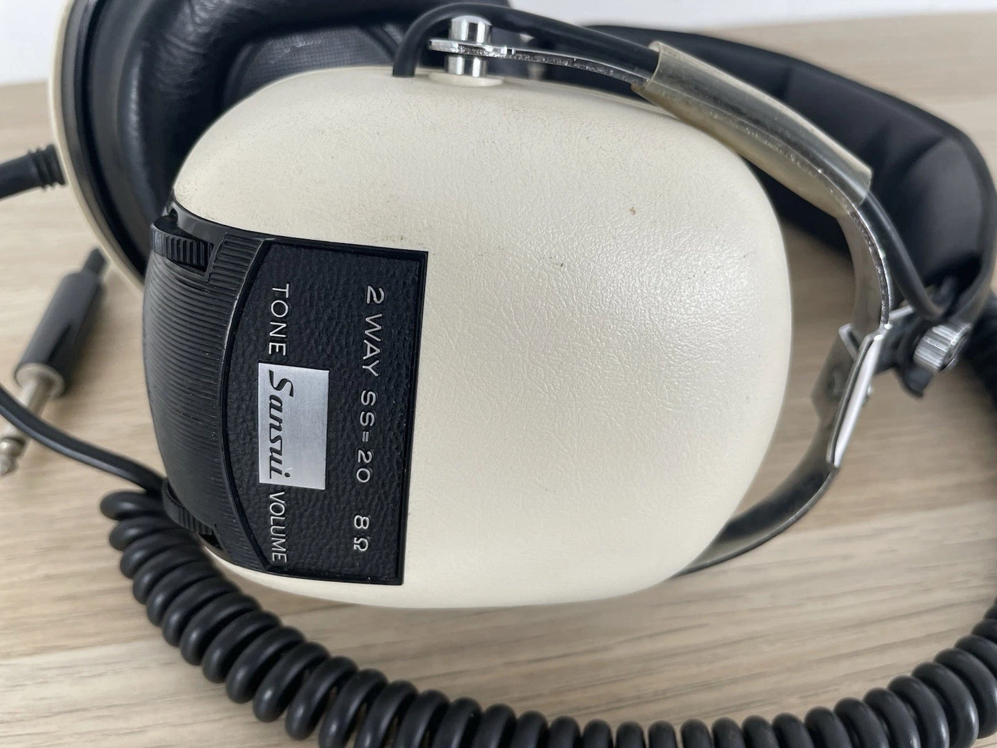 Cuffie Sansui SS L3 Vintage Epoca Anni 70/80 Giappone Bianco Testa Polistirolo