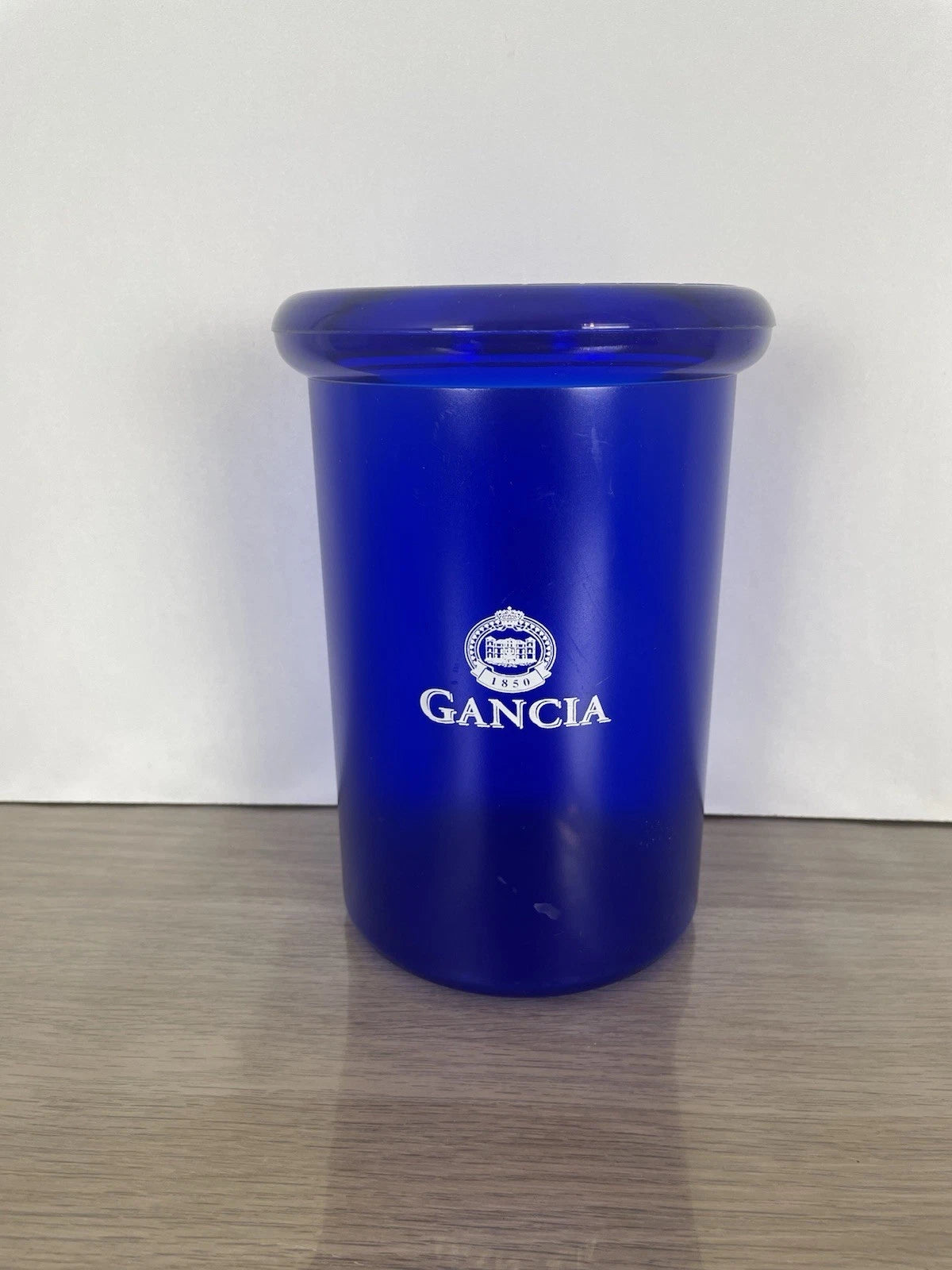 Glacette Secchiello Per Ghiaccio Pubblicitario Gancia Anni 80 In Plastica Blu