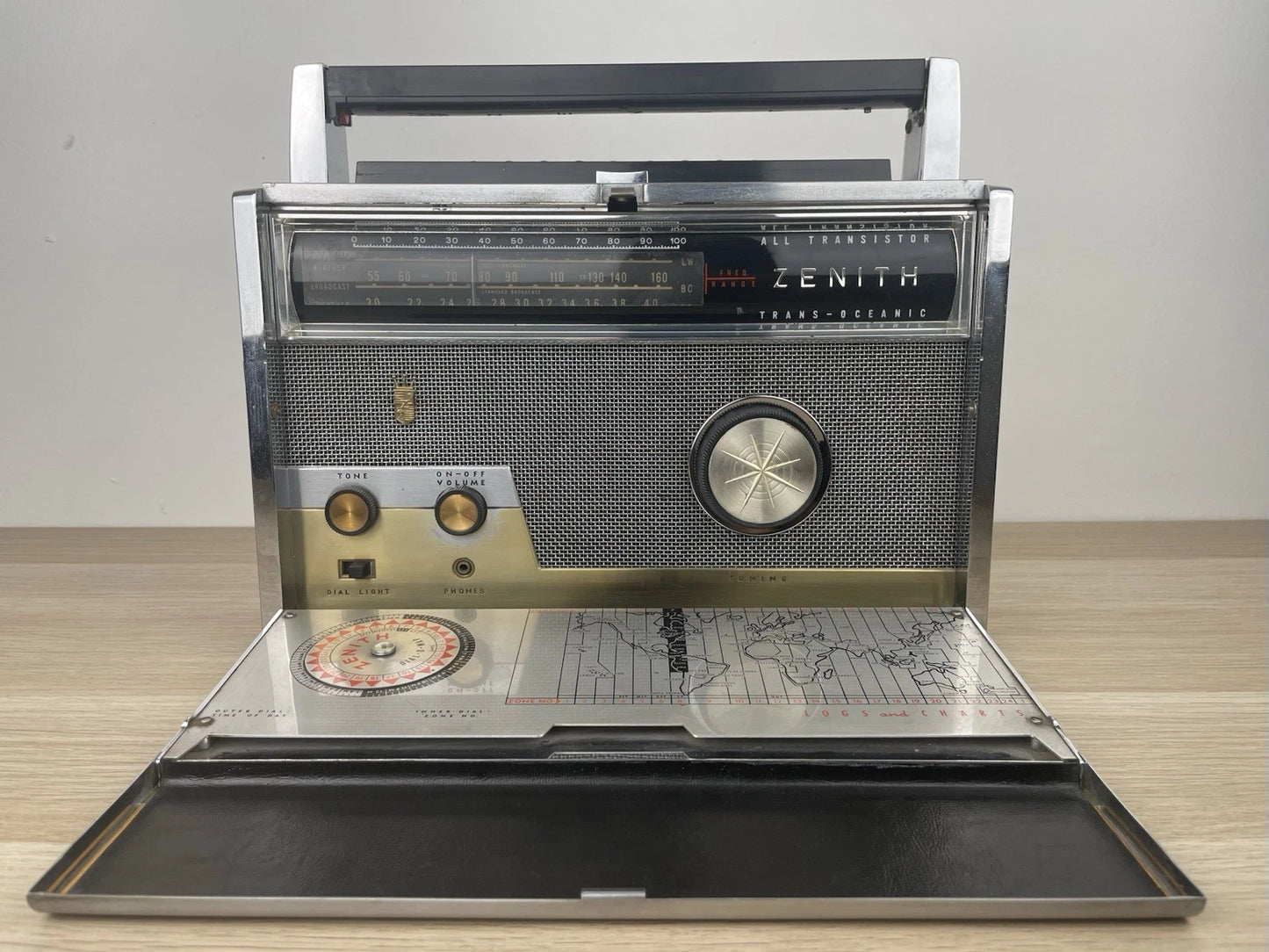 Radio Zenith Trans Oceanic Royal 1000-D Vintage Epoca Anni 50 USA Vintage Raro