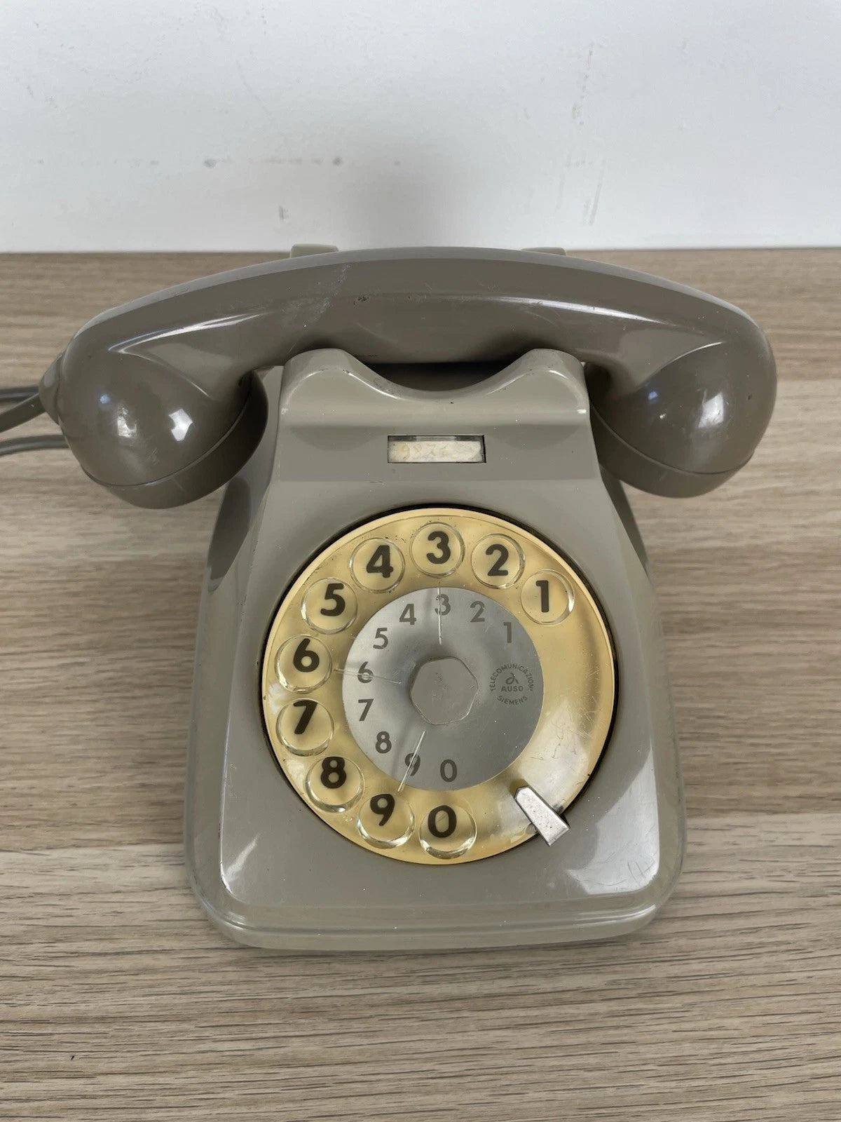 Telefono A Disco A Rotella Siemens Auso Telecomunicazioni S62 Bigrigio Vintage