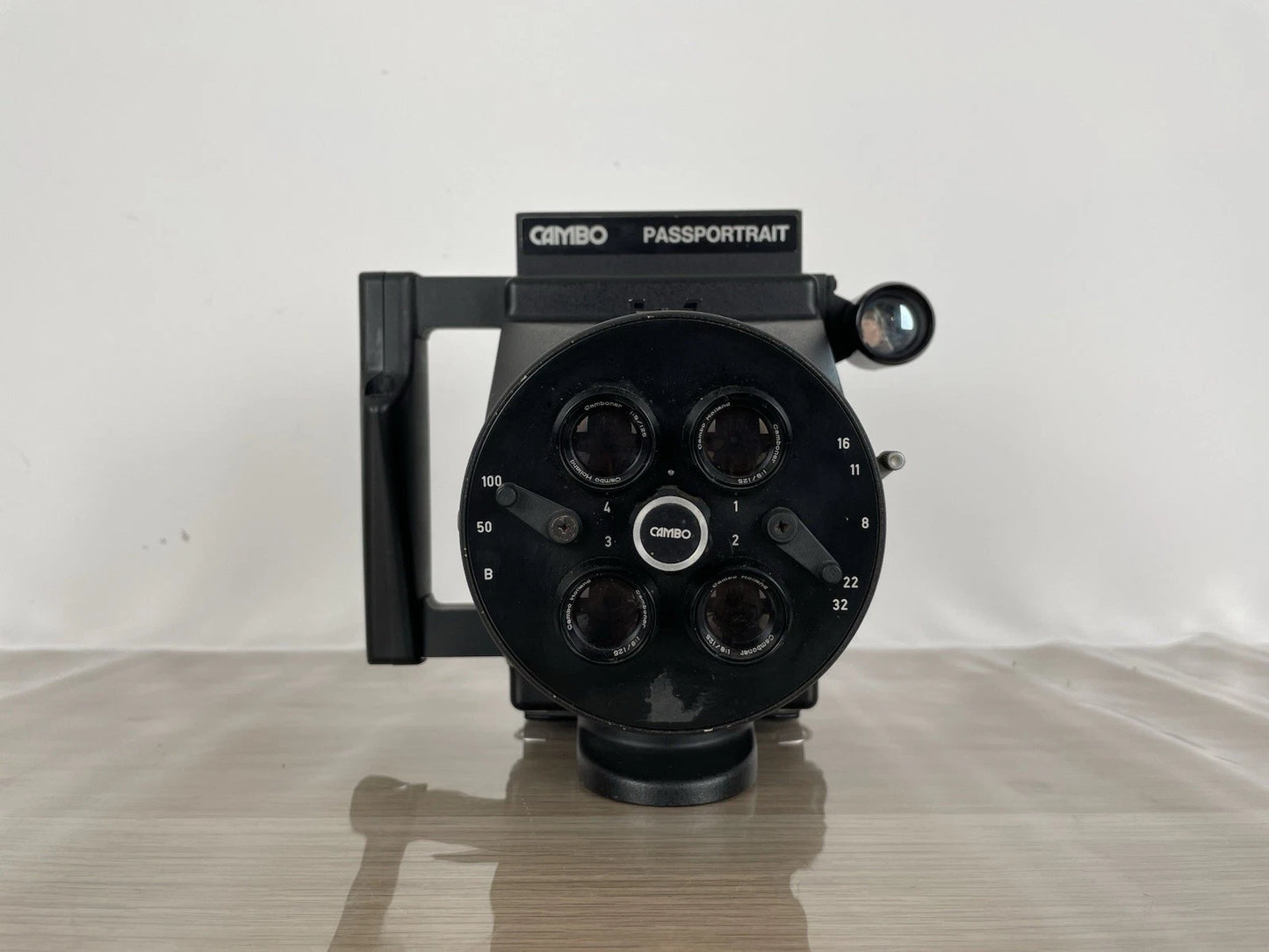 Cambo Passportrait Model 40 Fotocamera Istantanea Vintage Anni 70 Nero Fototessere