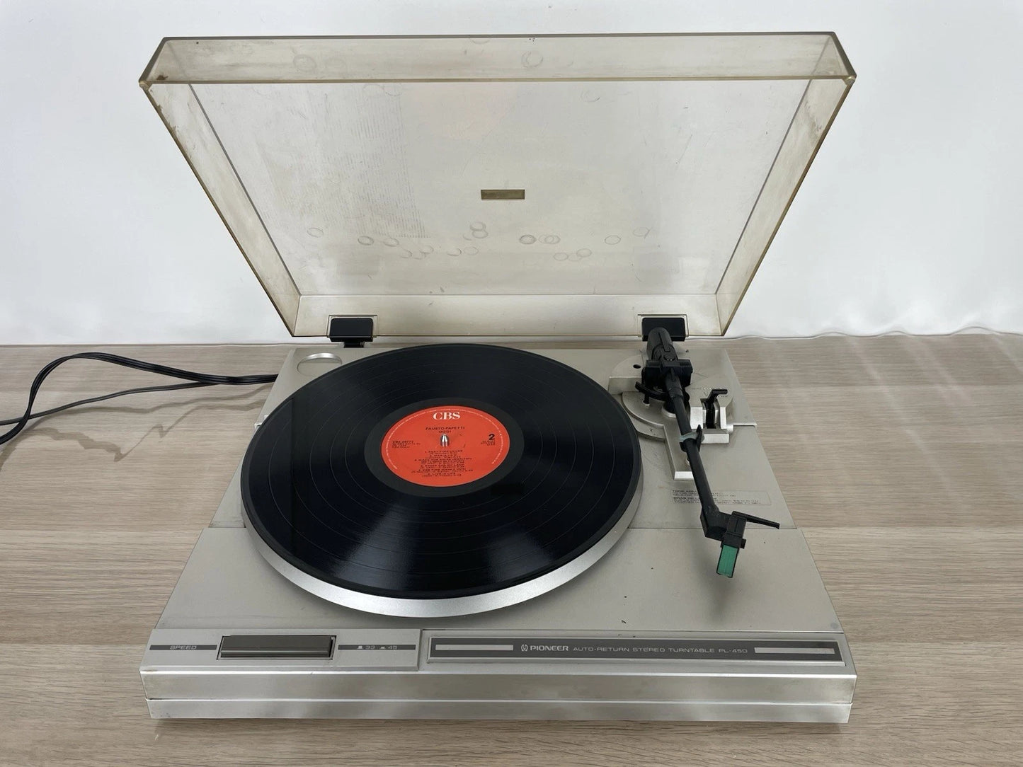 Giradischi Pioneer PL-450 Vintage Giappone Anni 80 Per Vinili Dischi 33 45 Giri