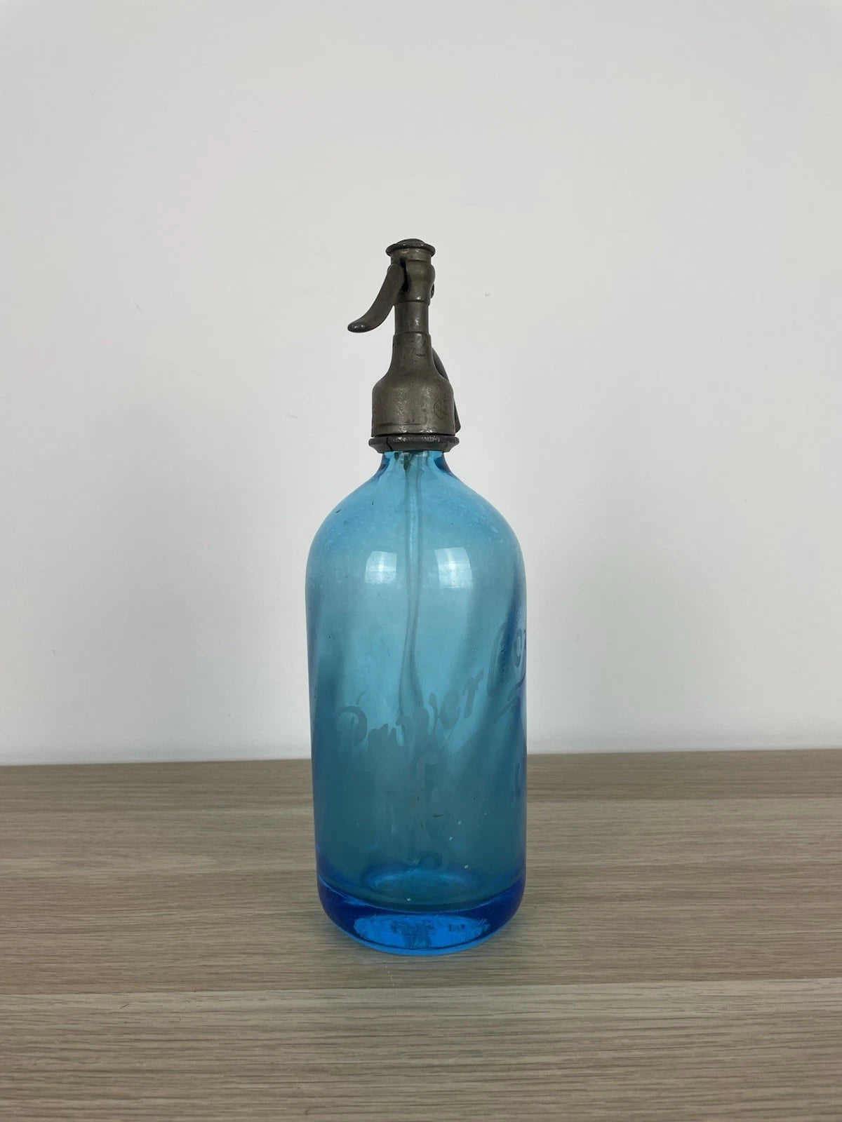 Autoseltz Vetro Sifone Seltz Proverbio Monza Azzurro Antico Epoca Anni 30 Blu