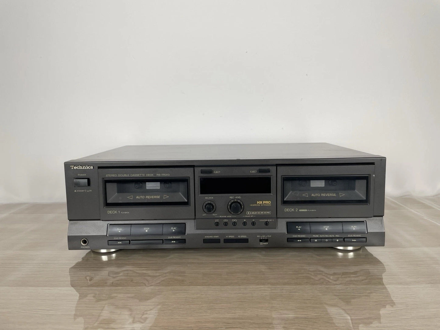 Piastra Cassette Technics RS- TR313 Grigio Lettore Deck 1 Deck 2 Anni 90