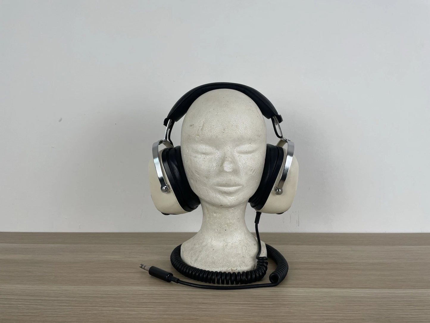 Cuffie Sansui SS L3 Vintage Epoca Anni 70/80 Giappone Bianco Testa Polistirolo