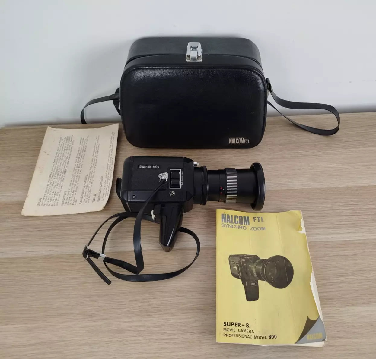 Cinepresa Super 8 Nalcom FTL Model 800 Vintage Con Custodia E Istruzioni Synchro