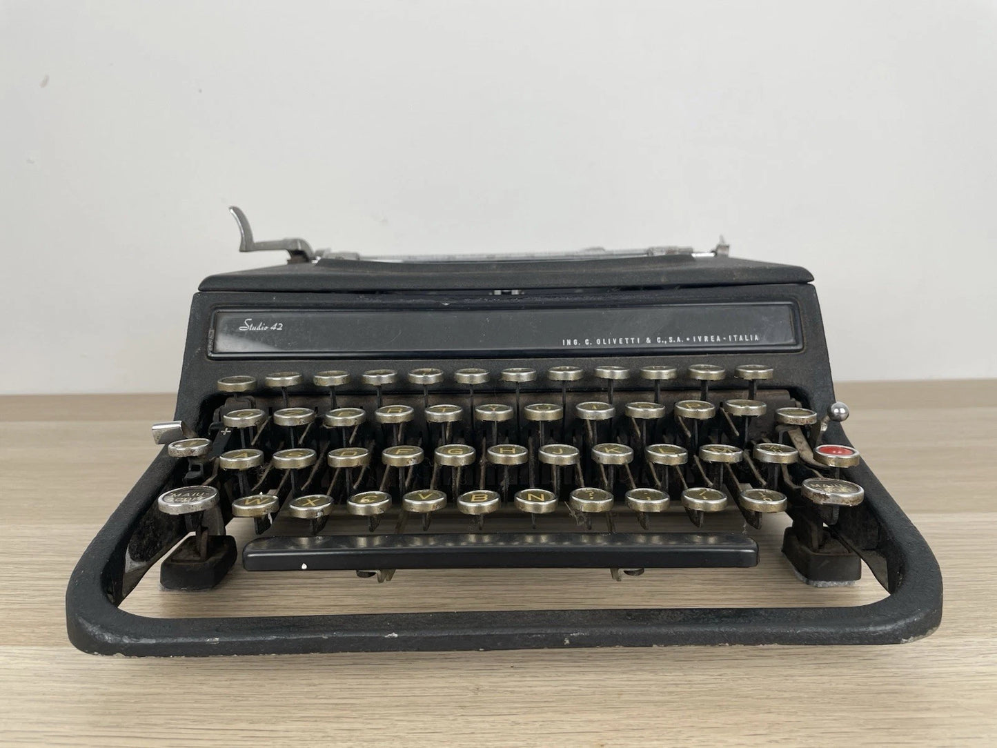 Macchina Da Scrivere Olivetti Studio 42 Portatile Nero Vintage Epoca Anni 30/50