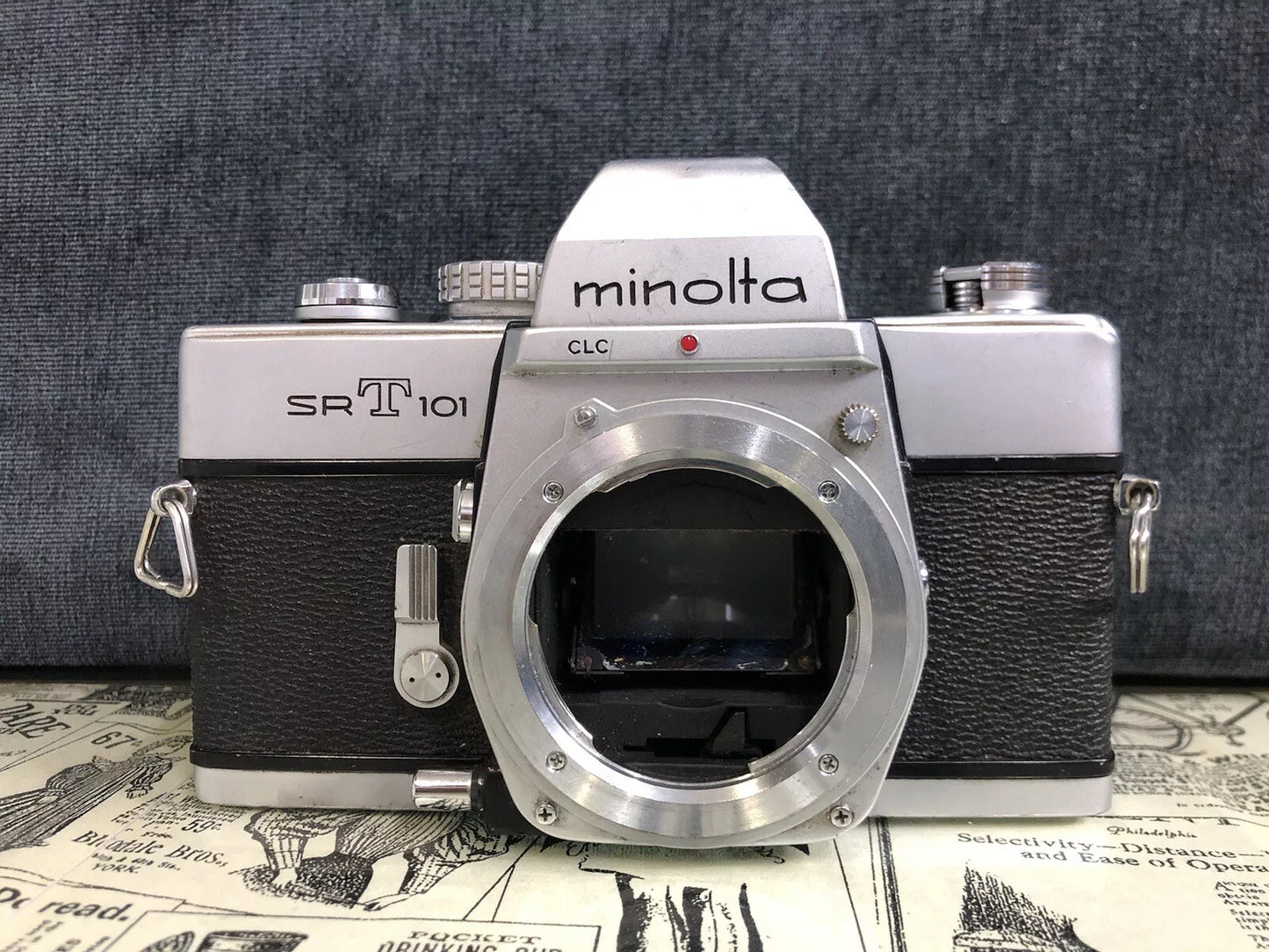 Fotocamera Analogica Minolta SR T 101 Vintage Anni 60 Reflex Corpo E Manuale Uso