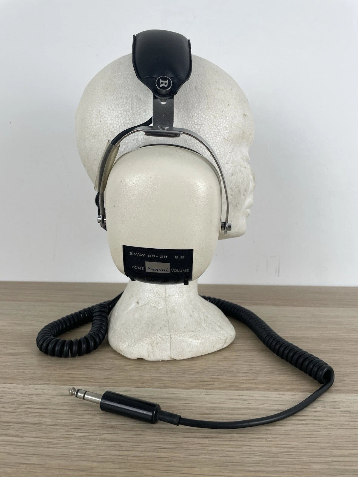Cuffie Sansui SS L3 Vintage Epoca Anni 70/80 Giappone Bianco Testa Polistirolo