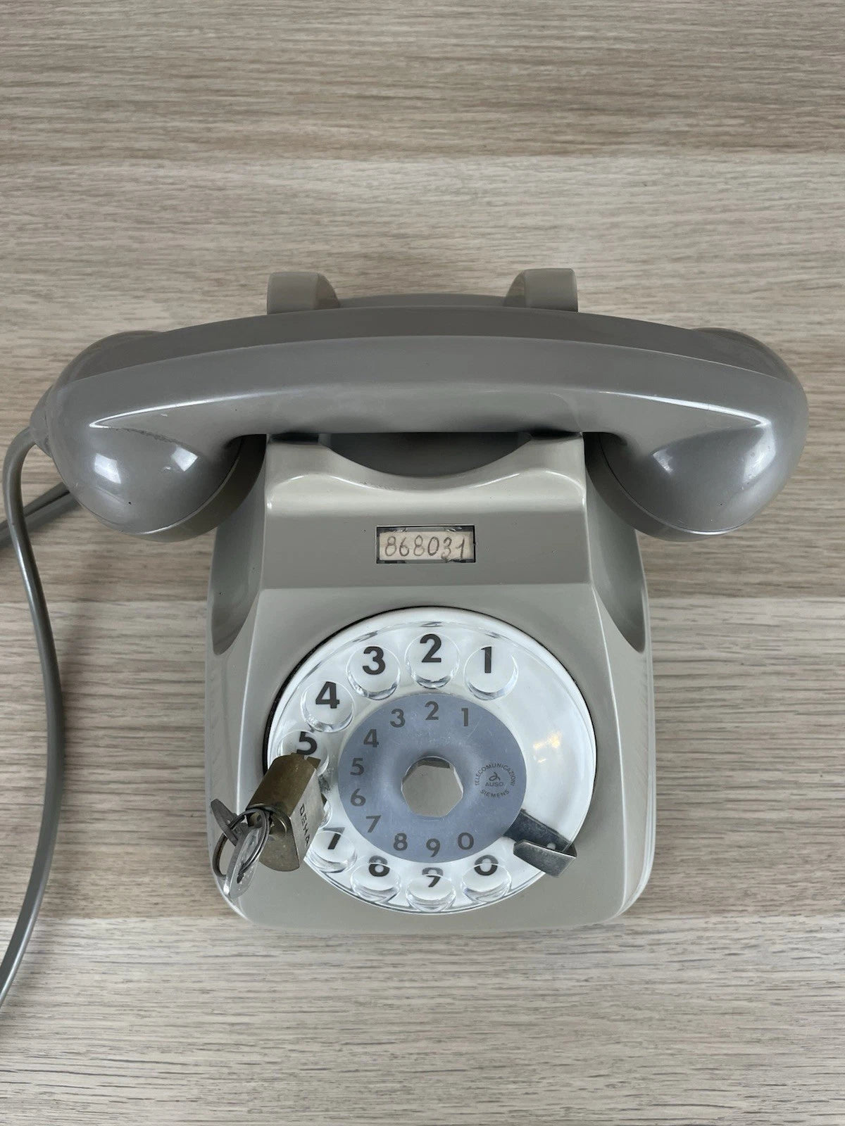 Telefono A Disco Auso Siemens 62 Design Lino Saltini Bigrigio Vintage Anni 60