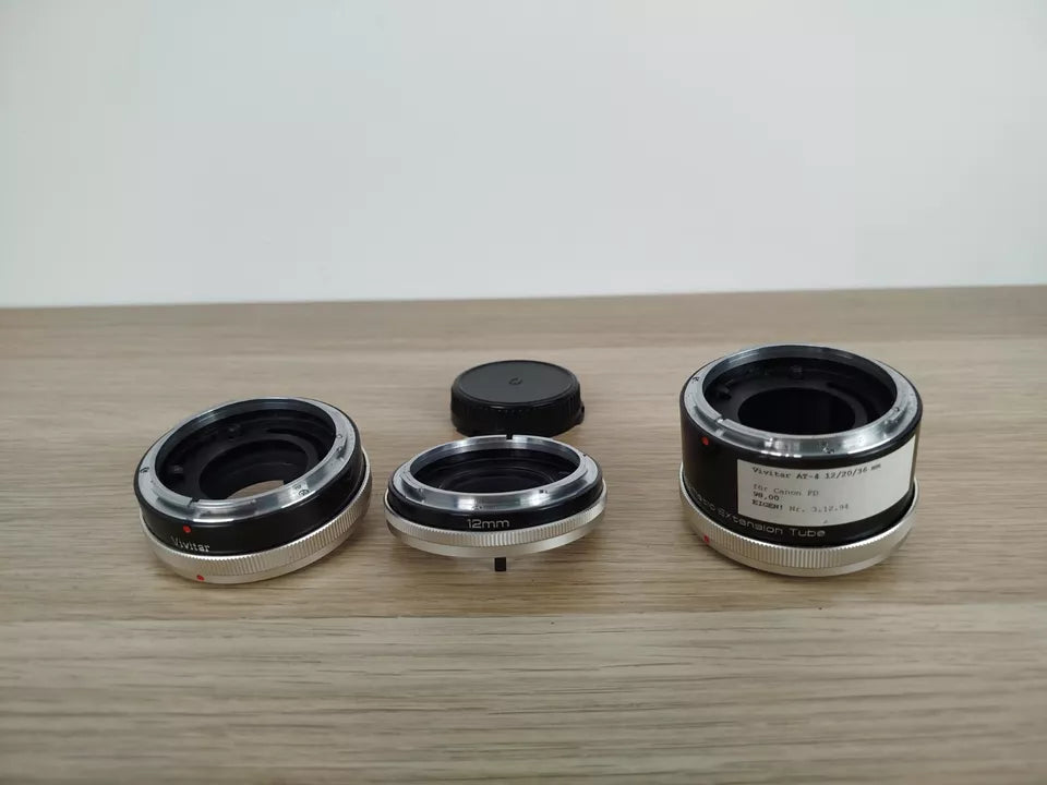 Obiettivo Zoom Vivitar AT-4 12/20/36mm Per Canon FD Con Custodia