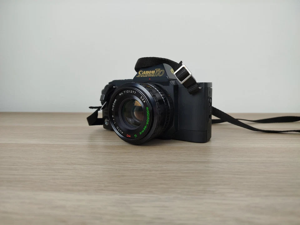 Fotocamera Analogica Canon T 70 35mm Relflex Con Obiettivo Maginon Serie G