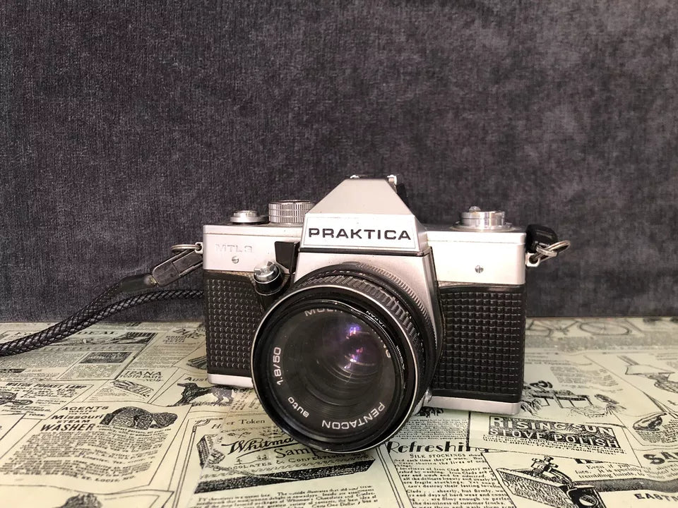 Fotocamera Analogica Praktica MTL 3 Vintage Obiettivo Pentacon Auto 1.8/50 Multi