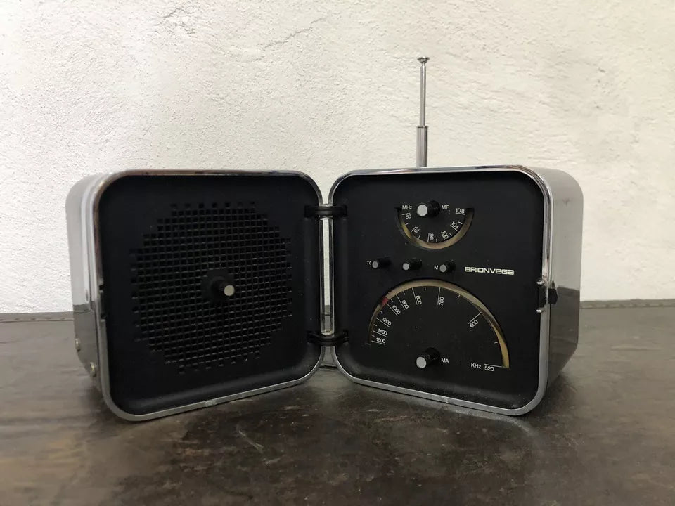 Radio Cubo Brionvega TS 502 Vintage Design Zanuso Sapper Colore Nero MoMa NYC