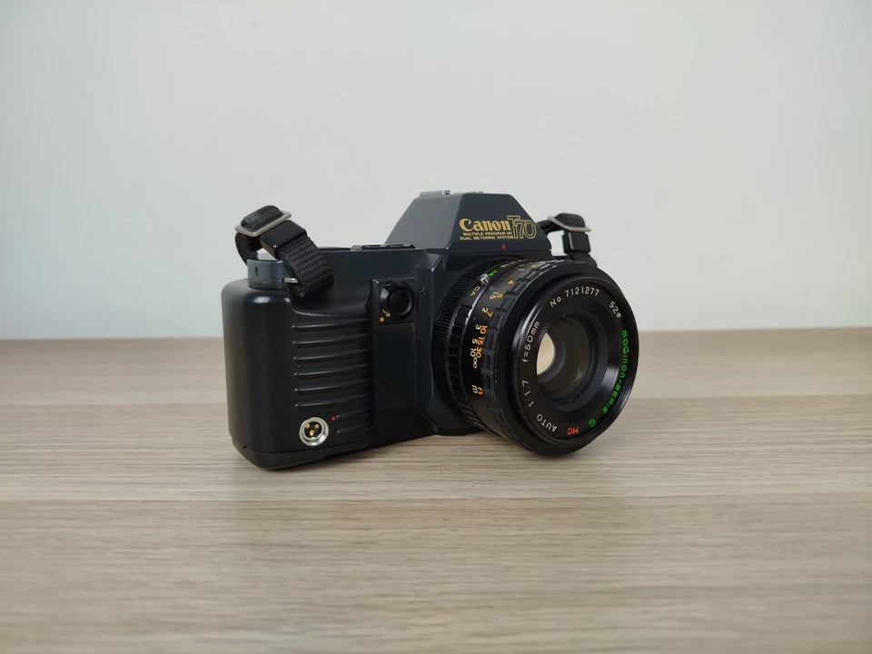Fotocamera Analogica Canon T 70 35mm Relflex Con Obiettivo Maginon Serie G