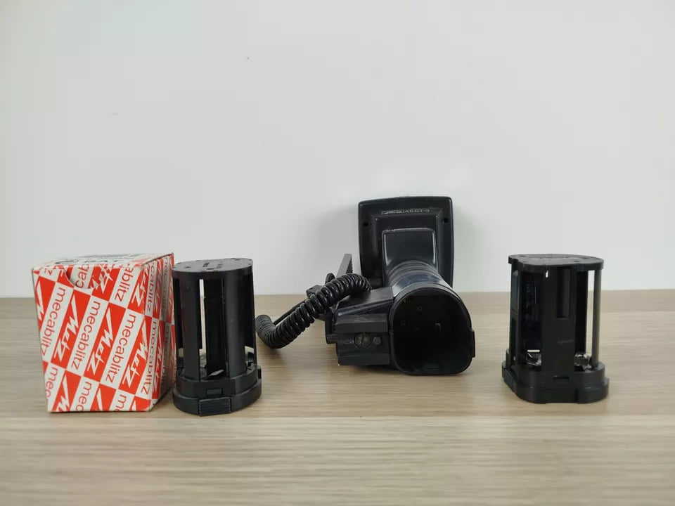 Unità Flash Esterna Metz 45 CT-5 Vintage Anni 80 Con Battery Pack E Istruzioni