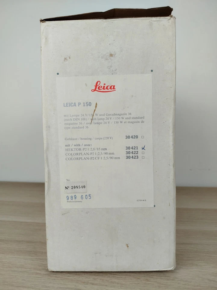Proiettore Diapositive Leica P 150 Made In Germany Vintage Scatola E Istruzioni