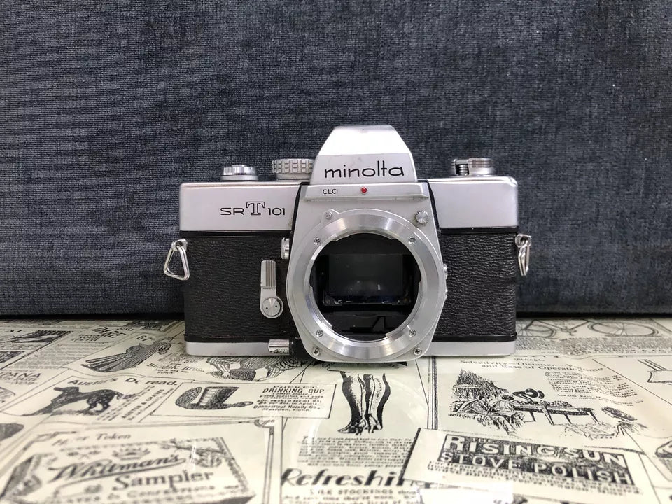Fotocamera Analogica Minolta SR T 101 Vintage Anni 60 Reflex Corpo E Manuale Uso