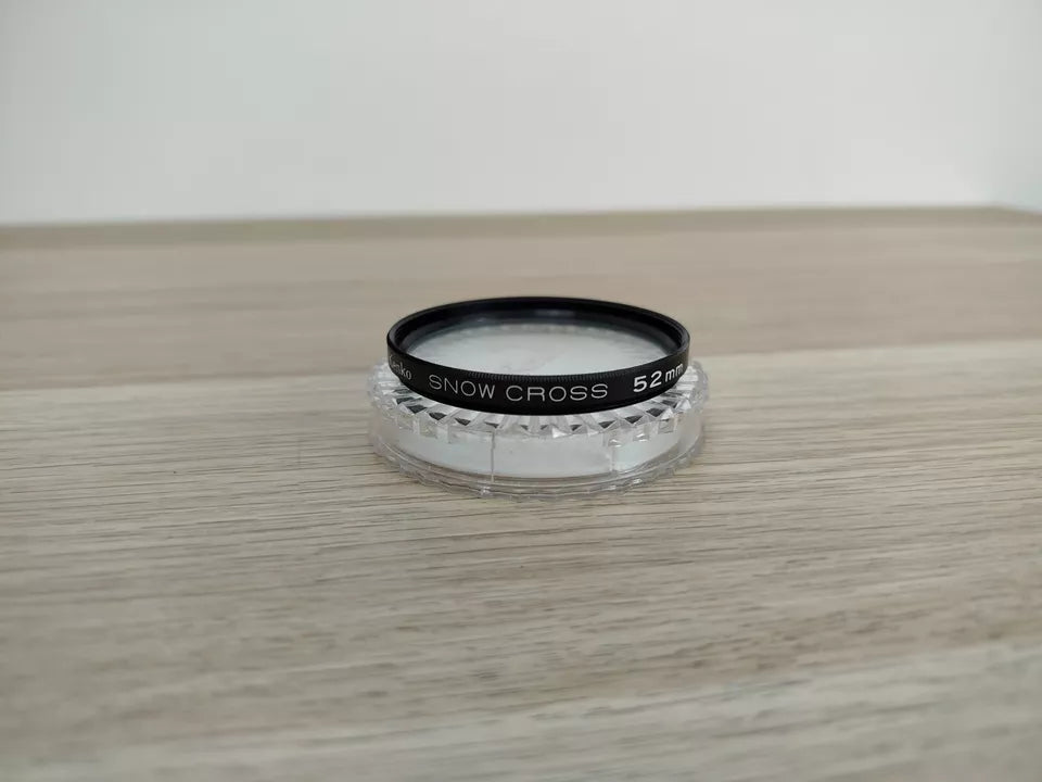 Filtro Fotografico Kenko Snow Cross 52mm Bianco Per Fotocamera Analogica Vintage